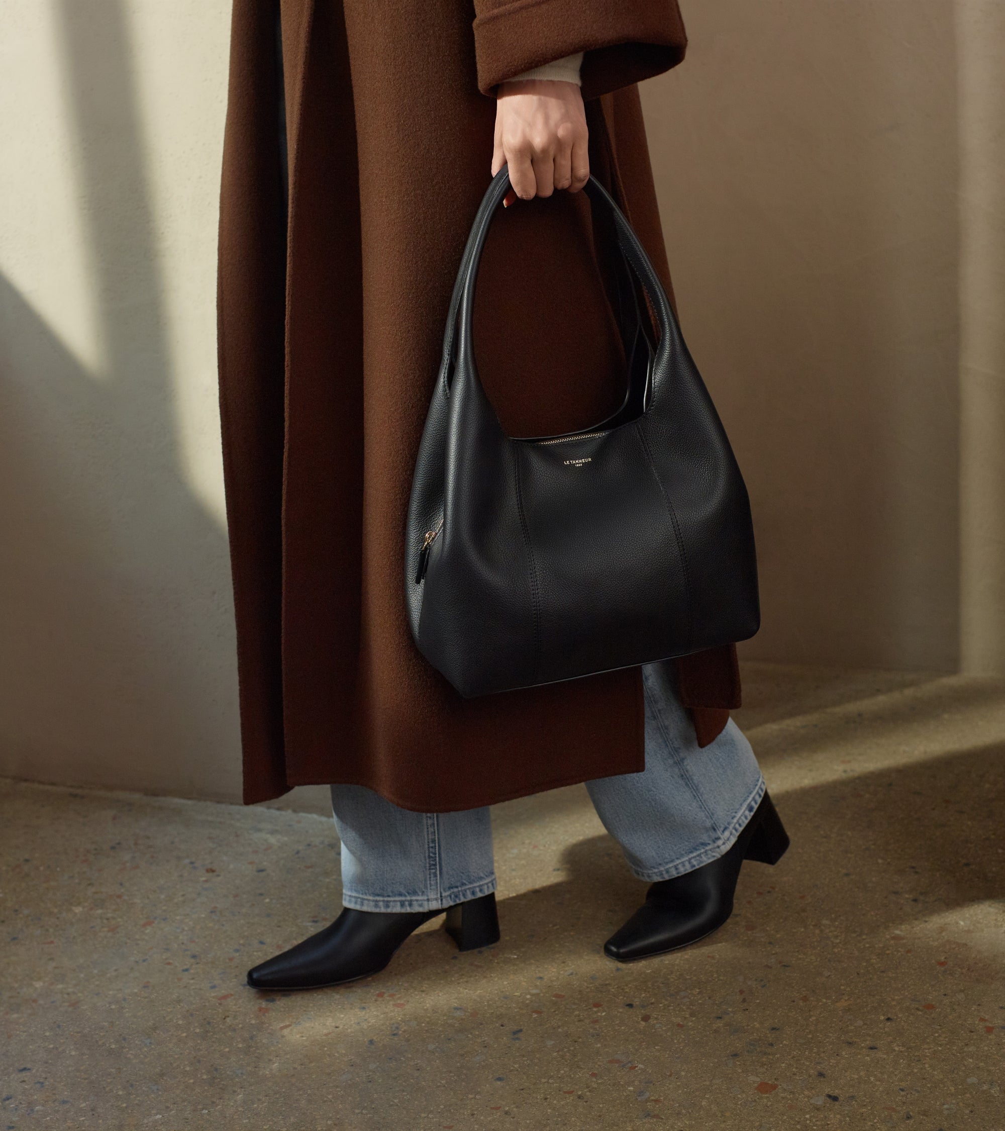 Sac porté épaule moyen modèle Juliette en cuir grainé