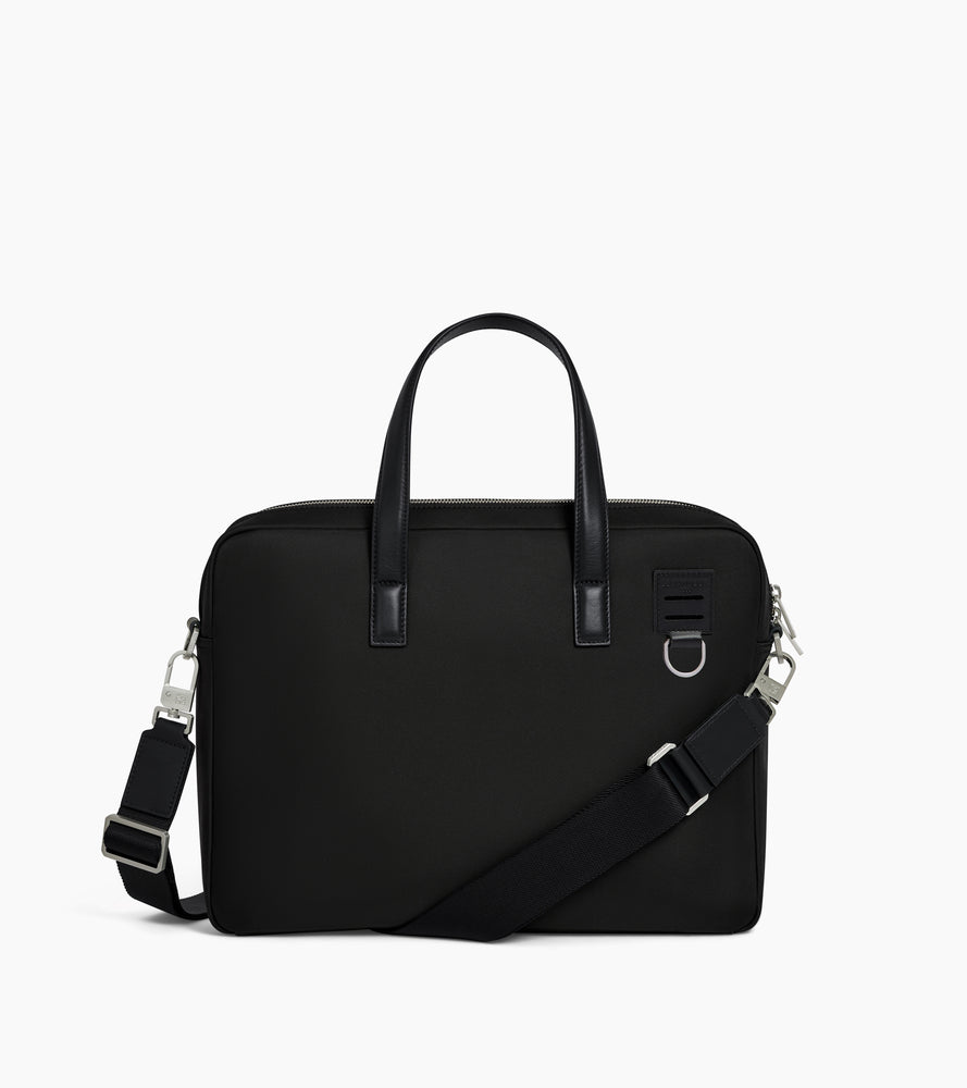 15-Zoll-Aktentasche Basile aus Nylongewebe und Glattleder