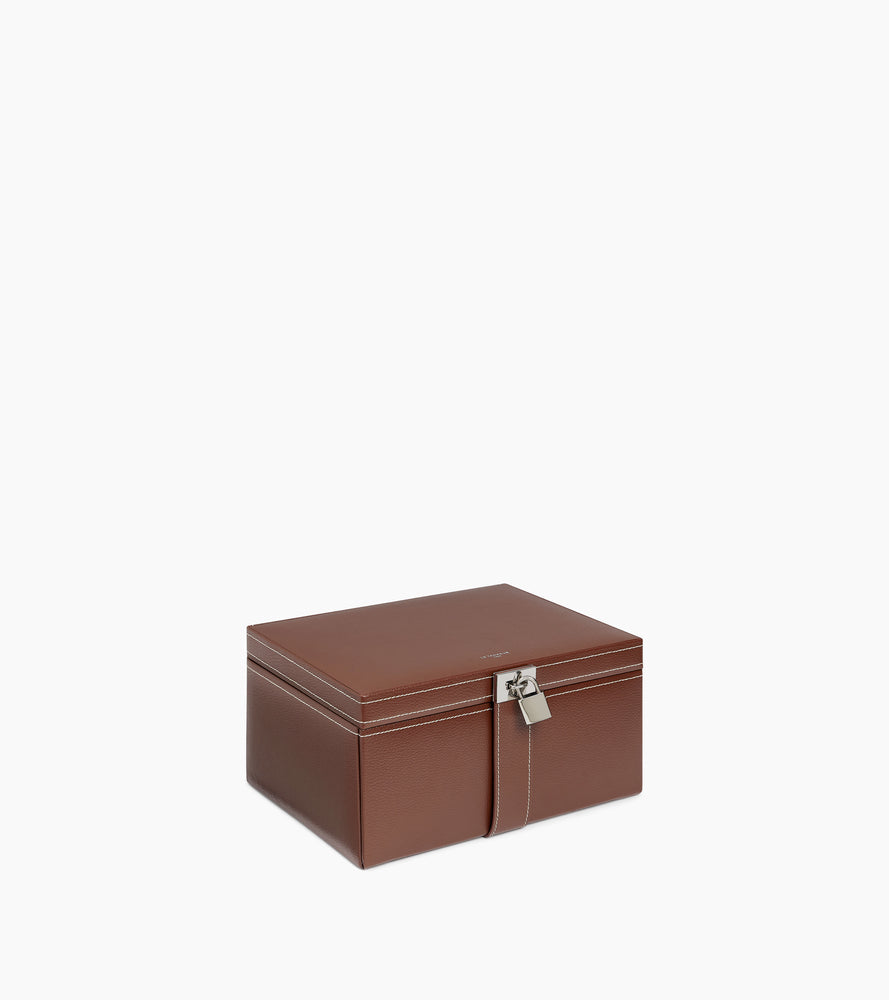 large jewelry box in leather