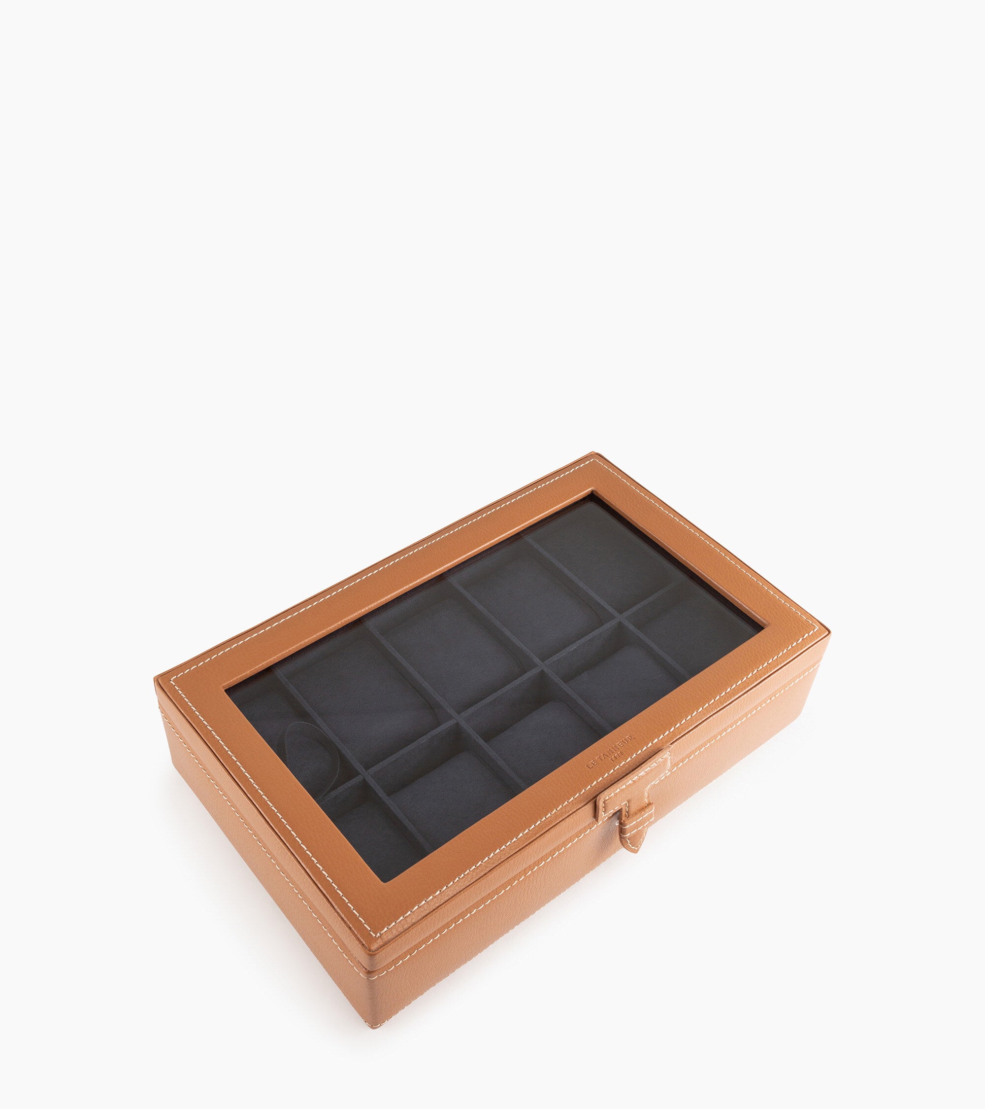 Estuche de piel para 10 relojes de pulsera