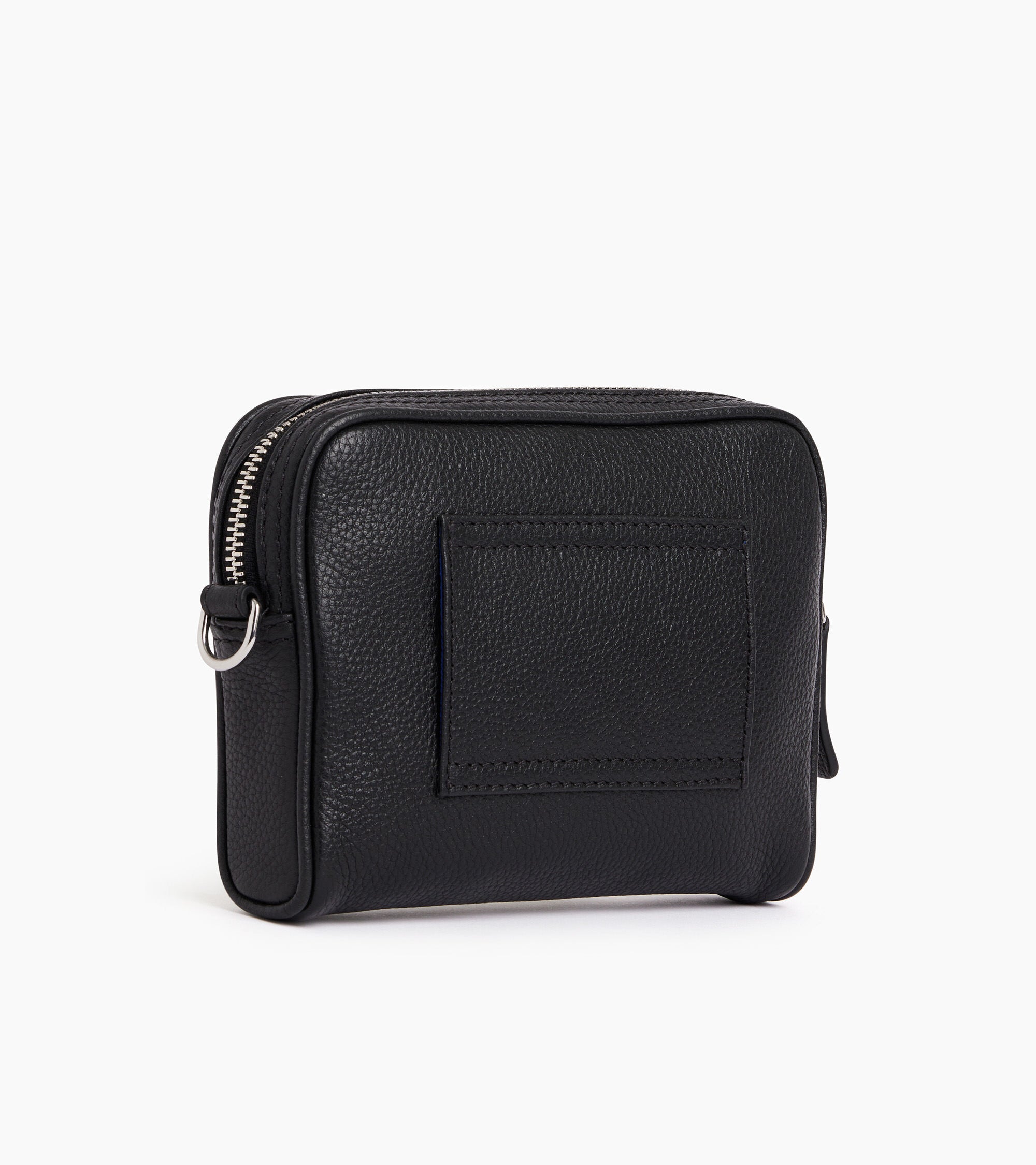 Charles grained leather pouch with detachable strap