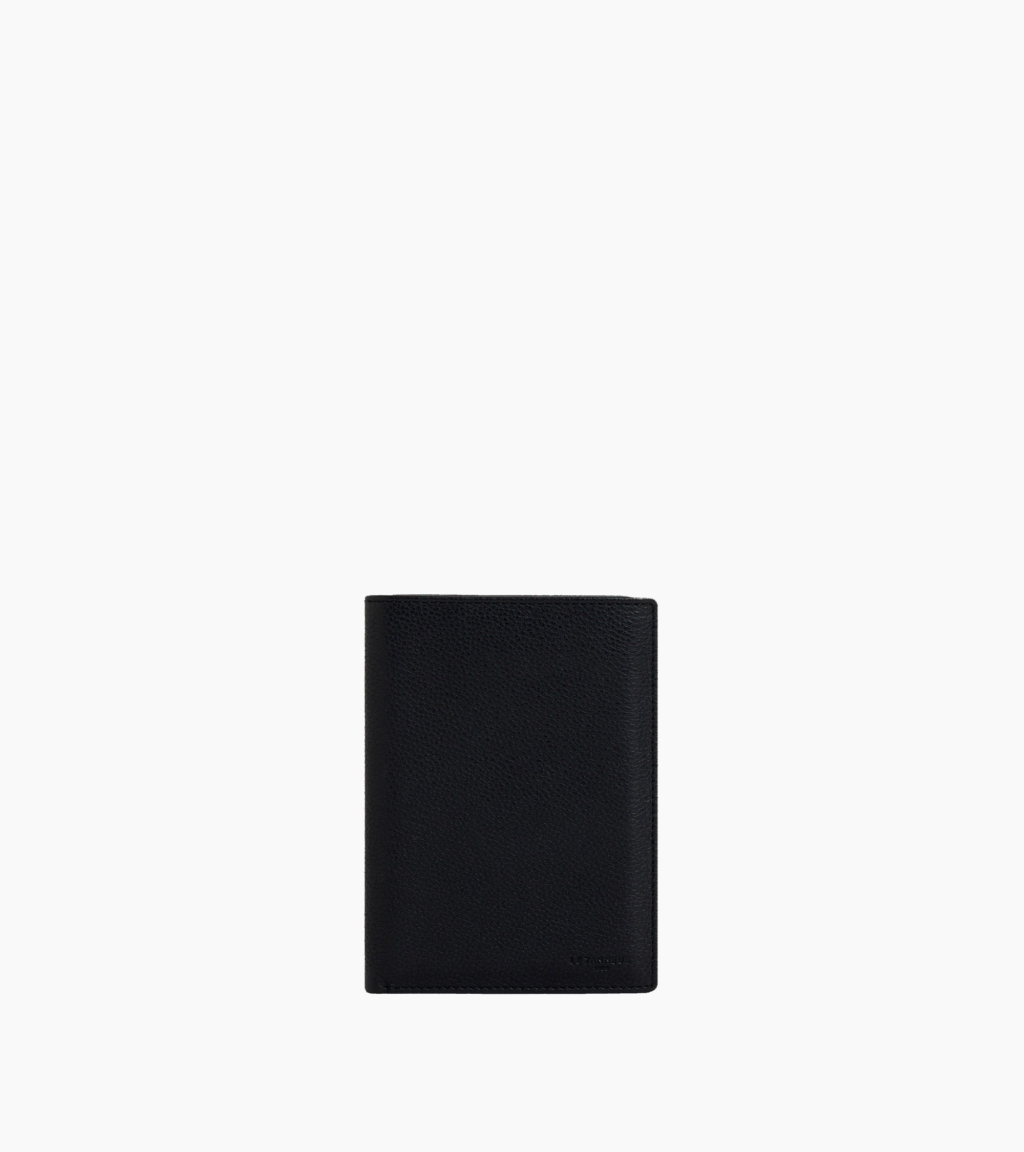 Cartera con cremallera Charles de piel texturizada