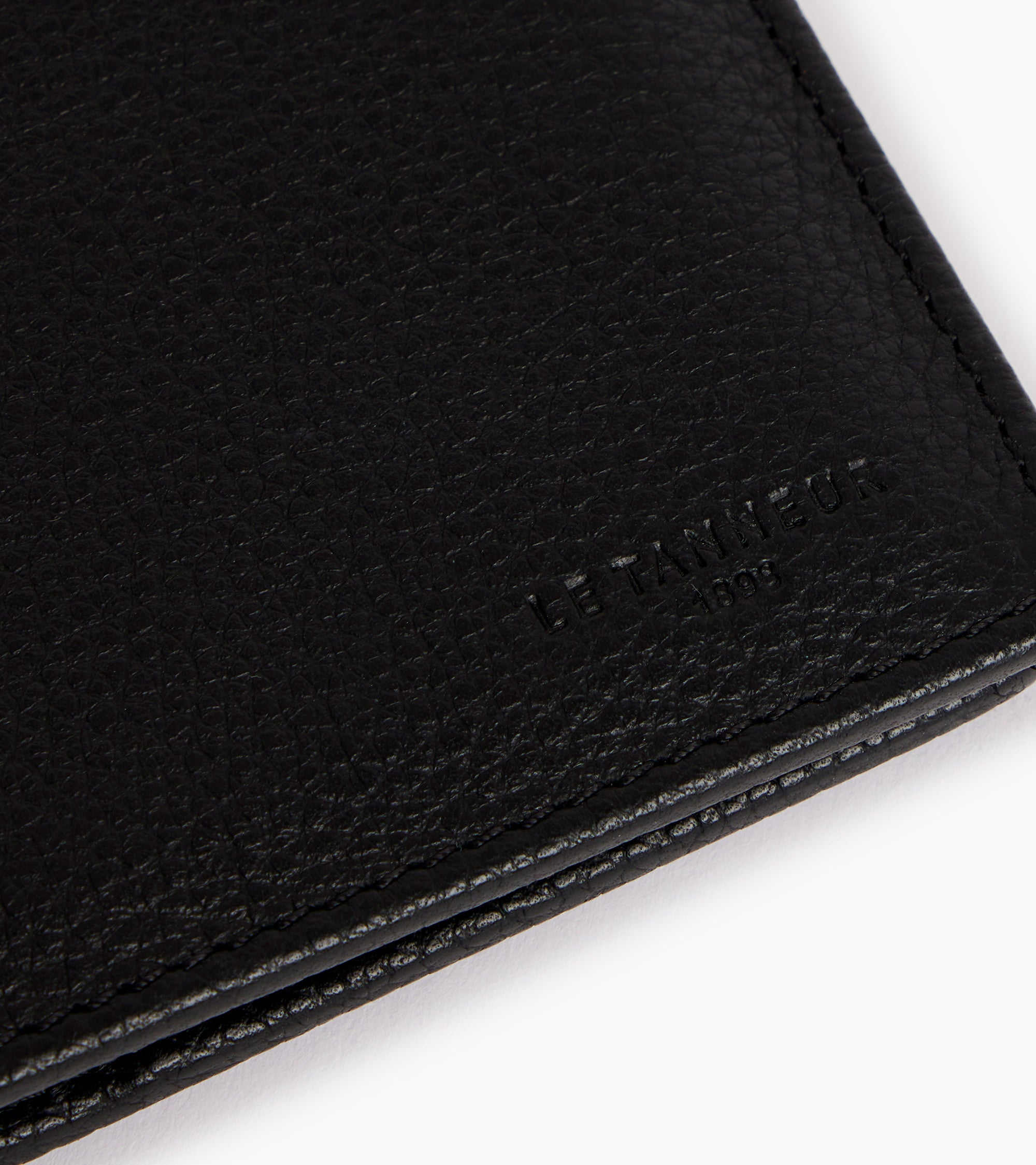 Cartera con cremallera Charles de piel texturizada