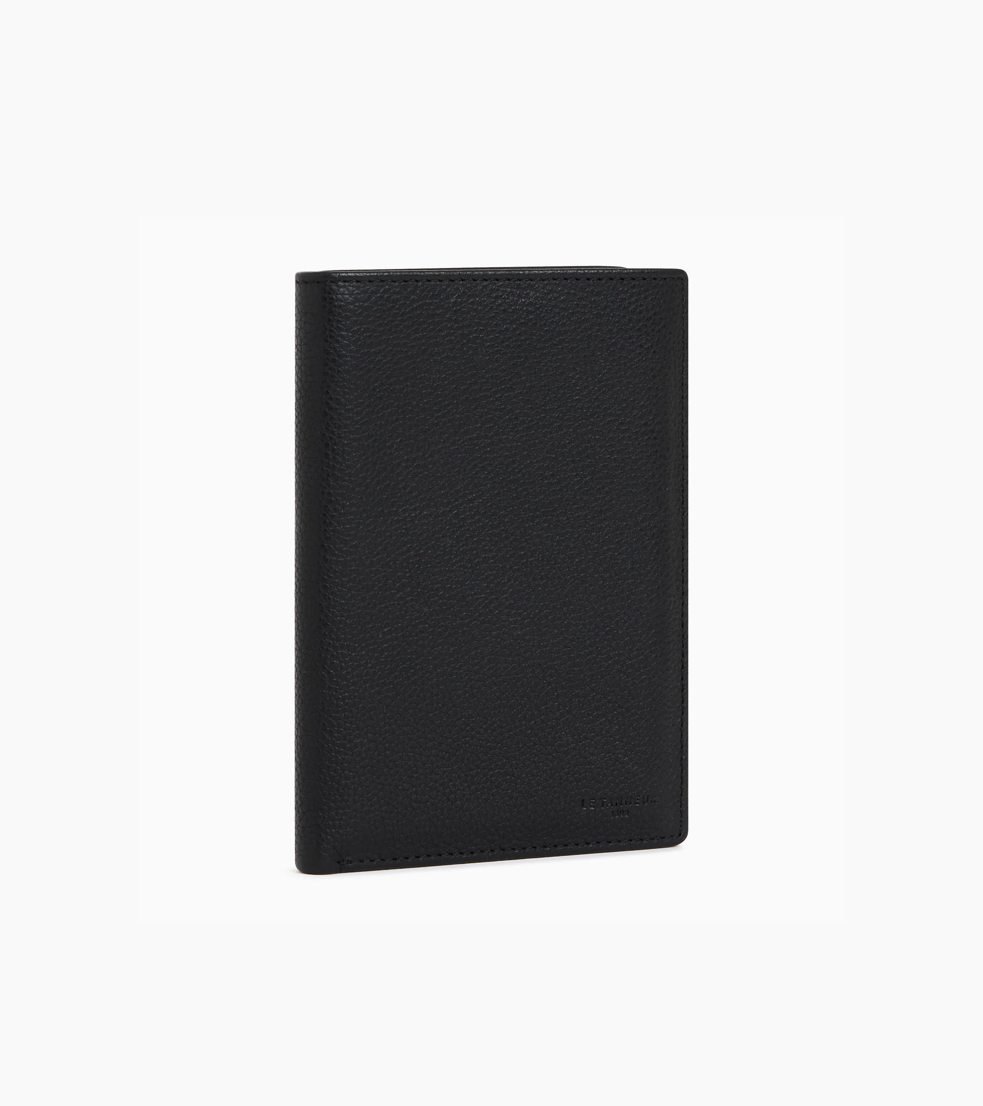 Cartera con cremallera Charles de piel texturizada
