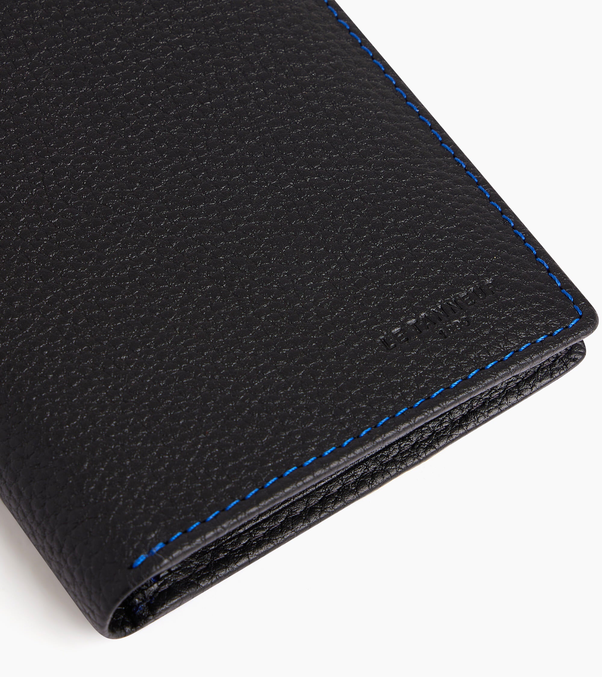 cartera vertical mediana de 2 secciones con cremallera de piel texturizada