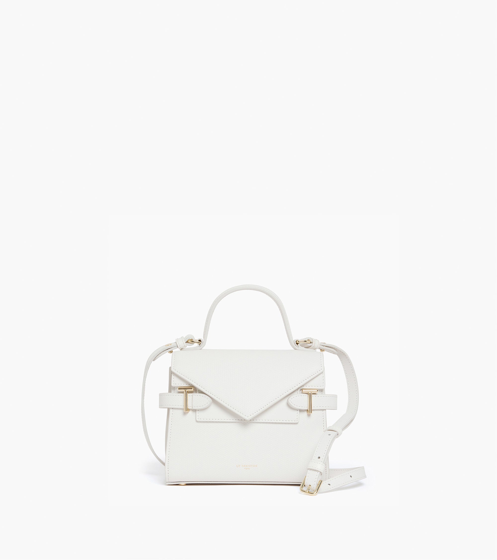 Bolso de mano pequeño Emilie de piel signature T con doble solapa