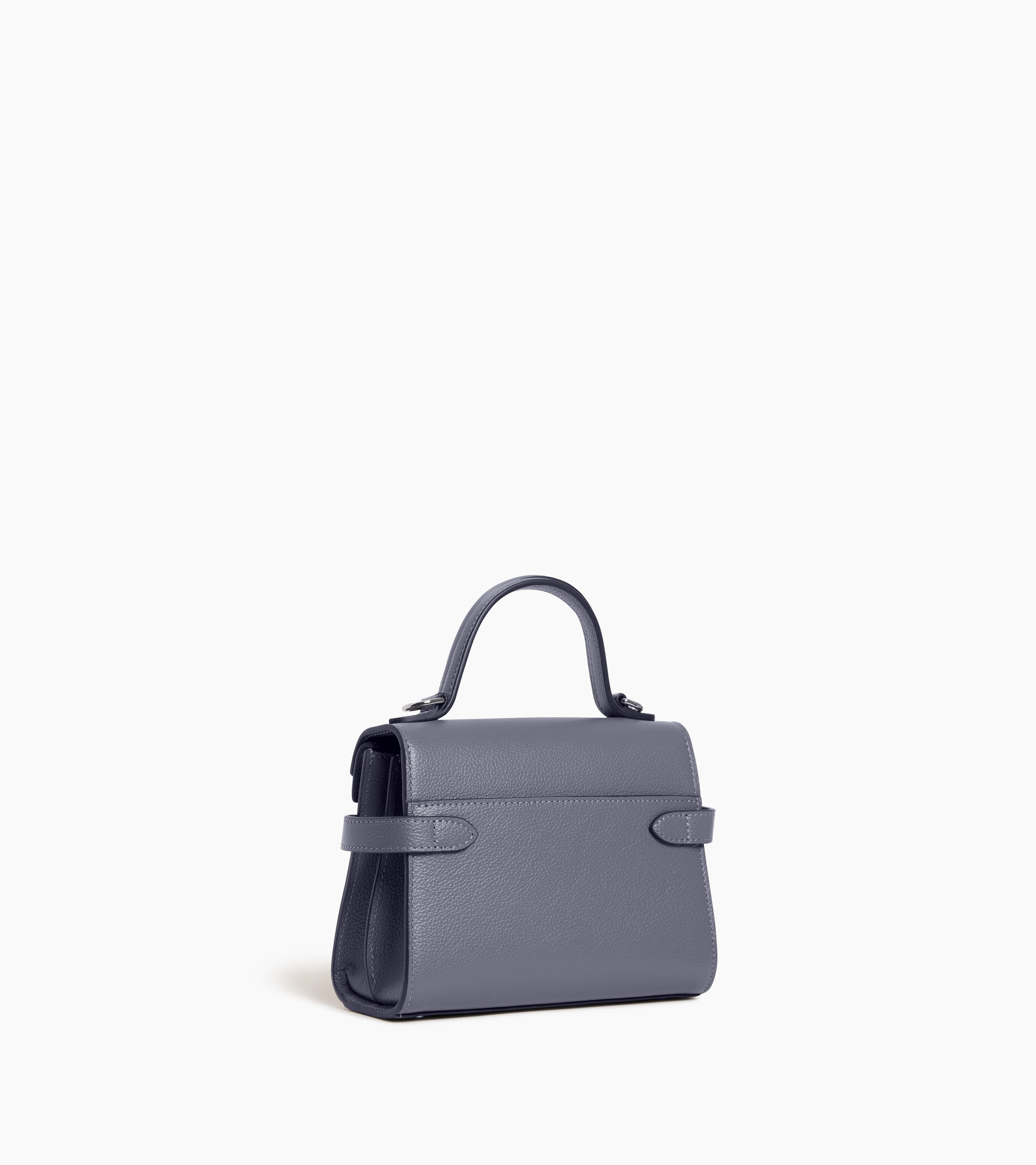 Bolso de mano pequeño Emilie de piel texturizada con doble solapa