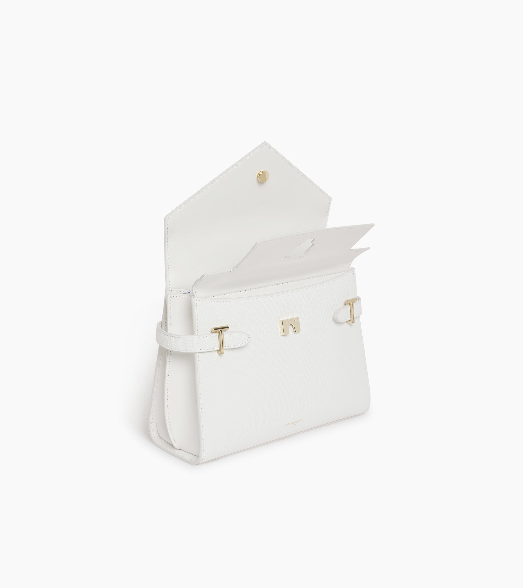 Bolso de mano mediano Emilie de piel signature T con doble solapa
