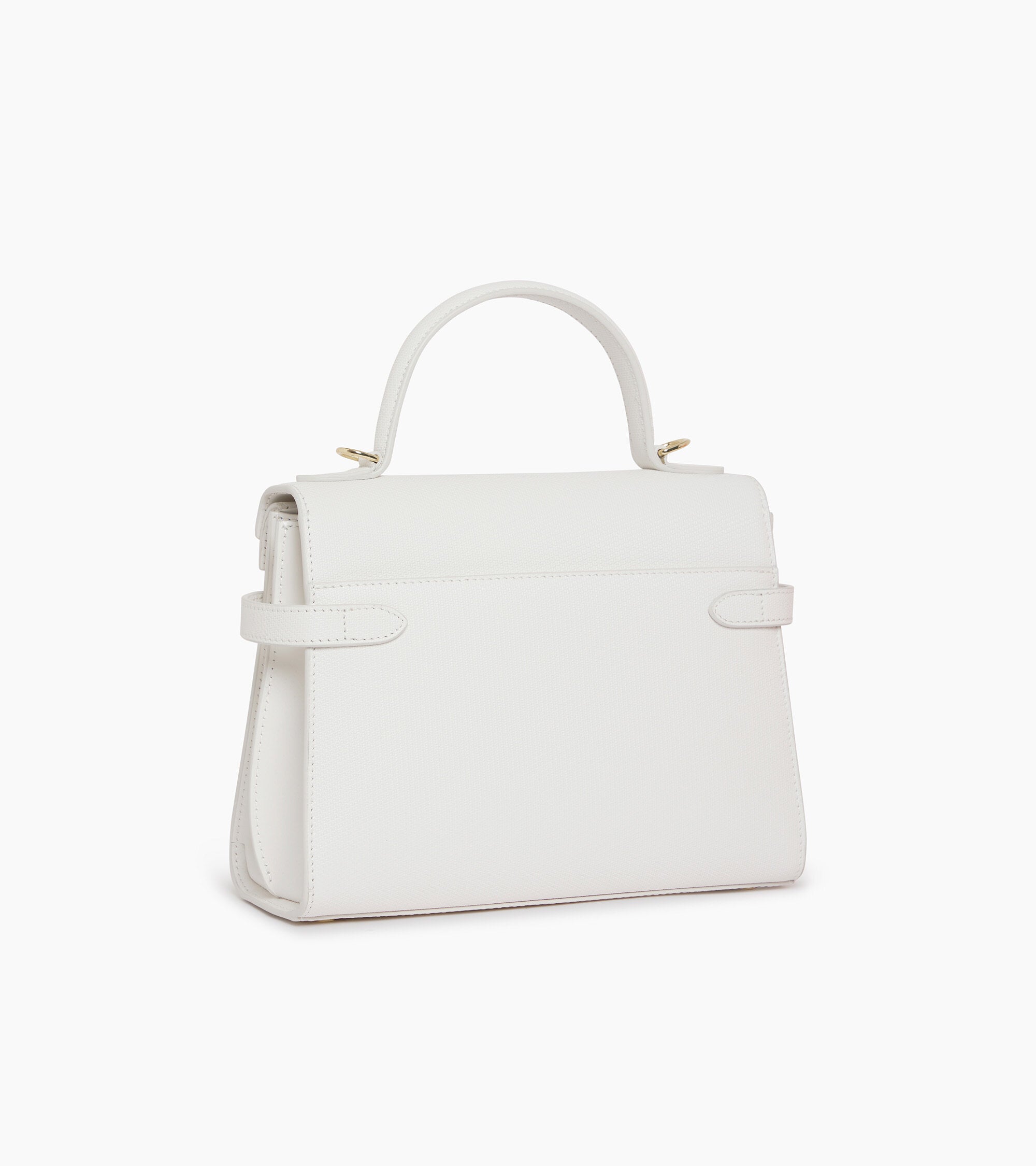 Bolso de mano mediano Emilie de piel signature T con doble solapa