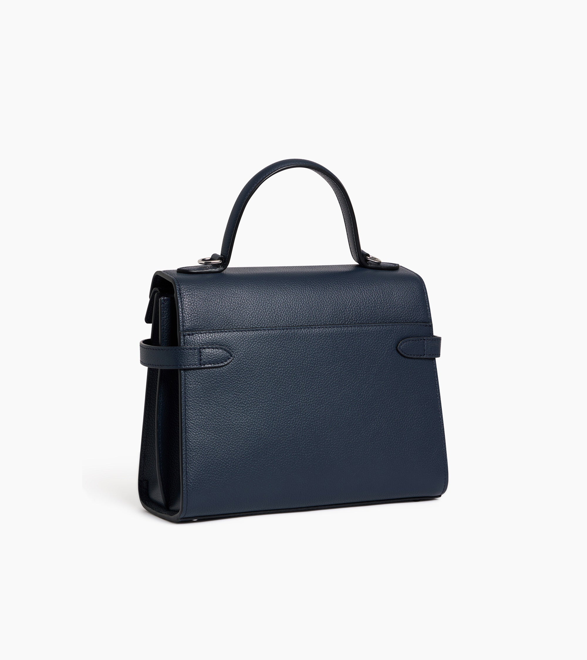 Bolso de mano mediano Emilie de piel texturizada con doble solapa