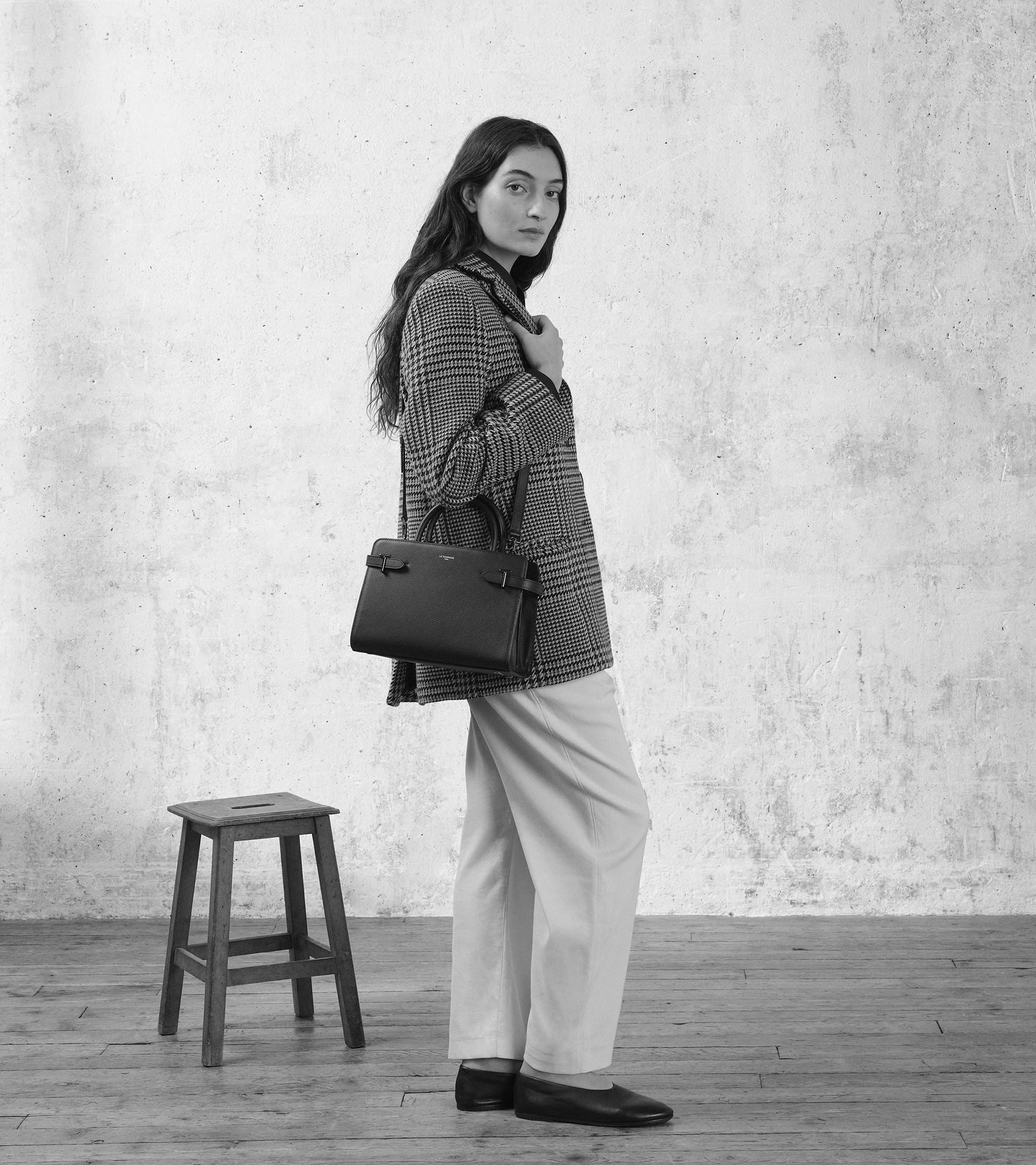 Bolso mediano Emilie de piel texturizada
