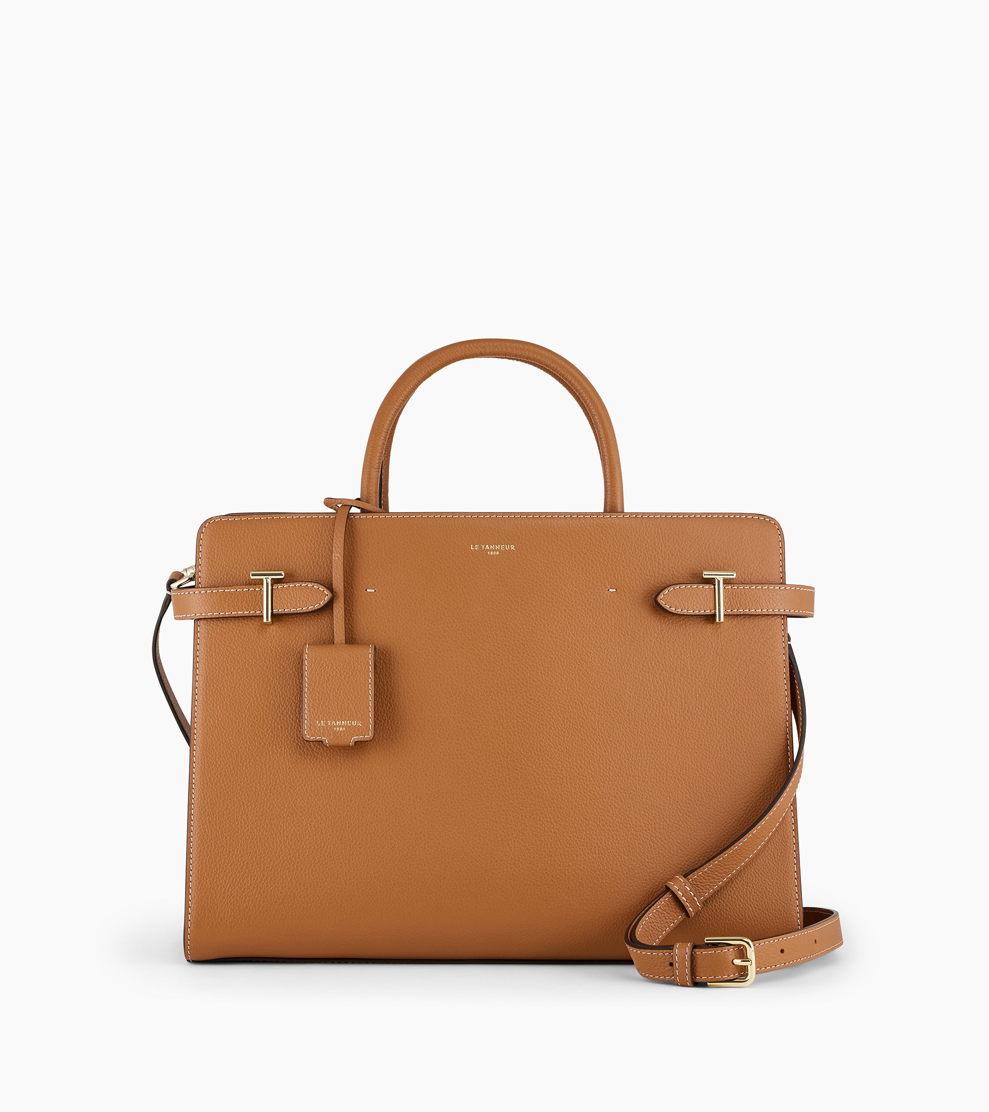 Bolso de mano grande Emilie de piel texturizada