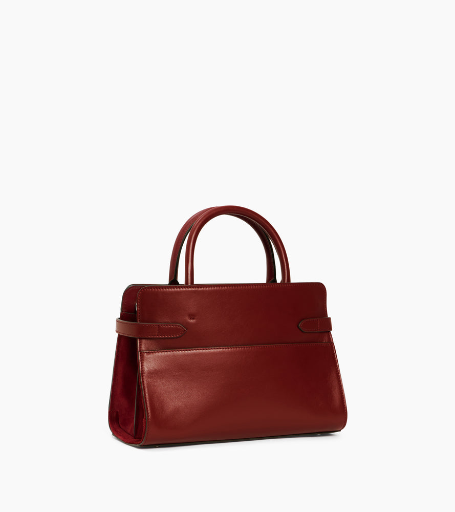 Sac à main moyen modèle Emie en cuir lisse et nubuck