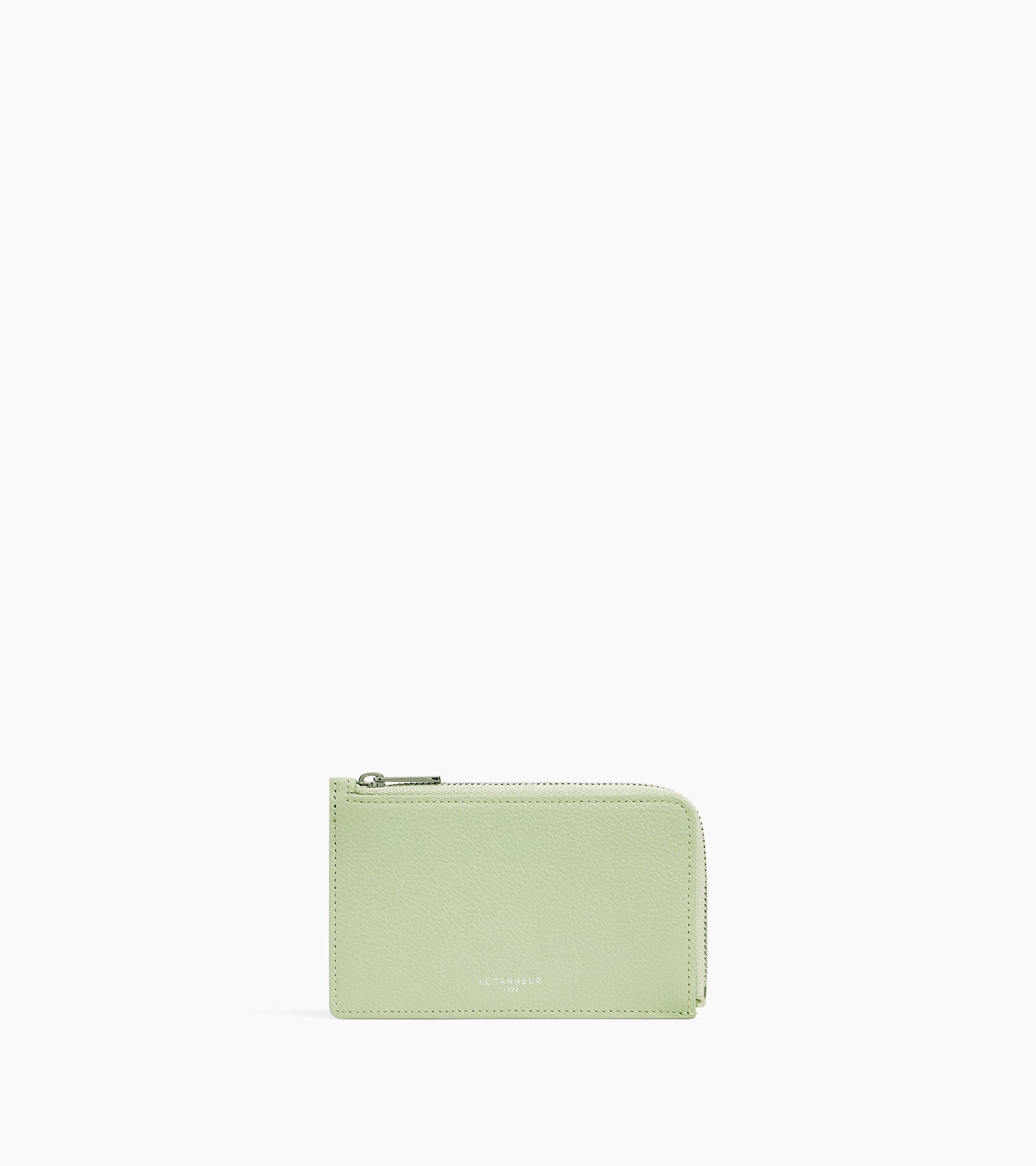 Porte cartes zippé Emilie en cuir grainé