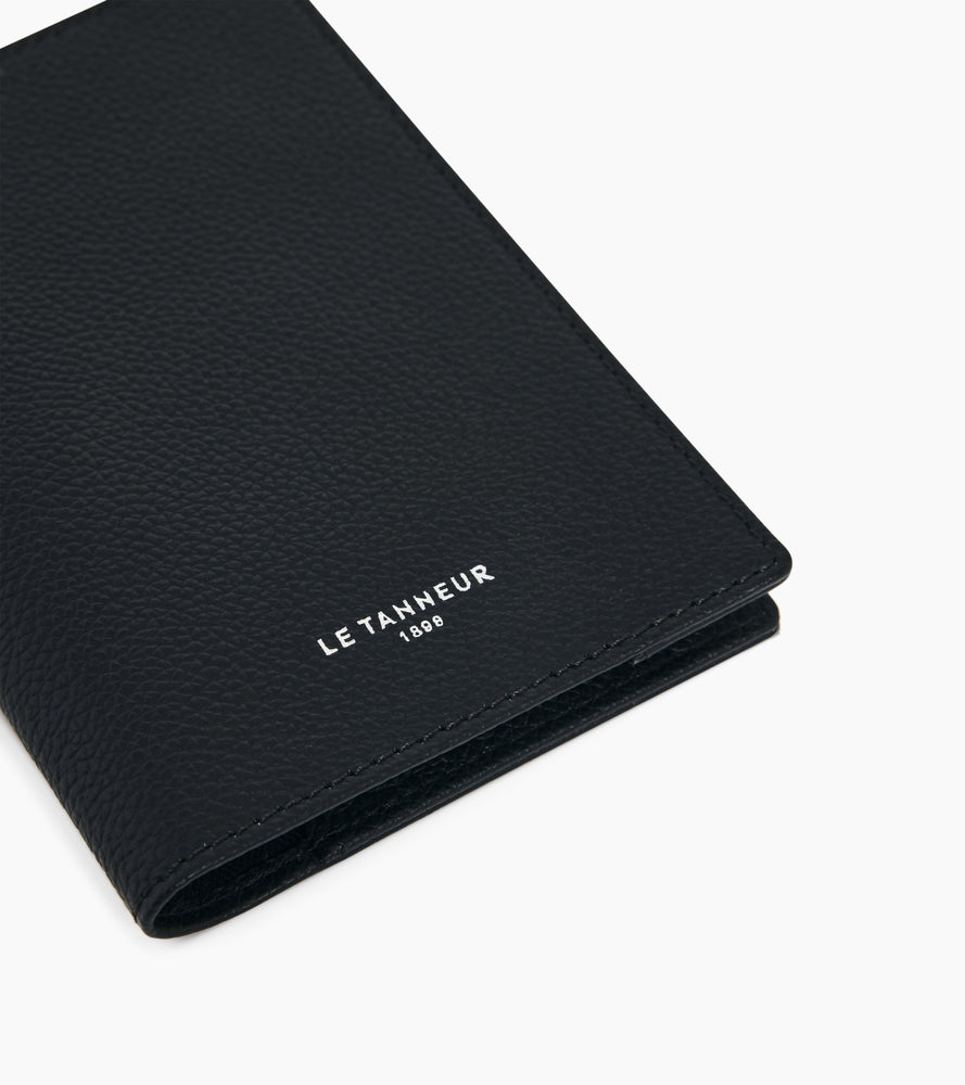 Funda de pasaporte de cuero granulado