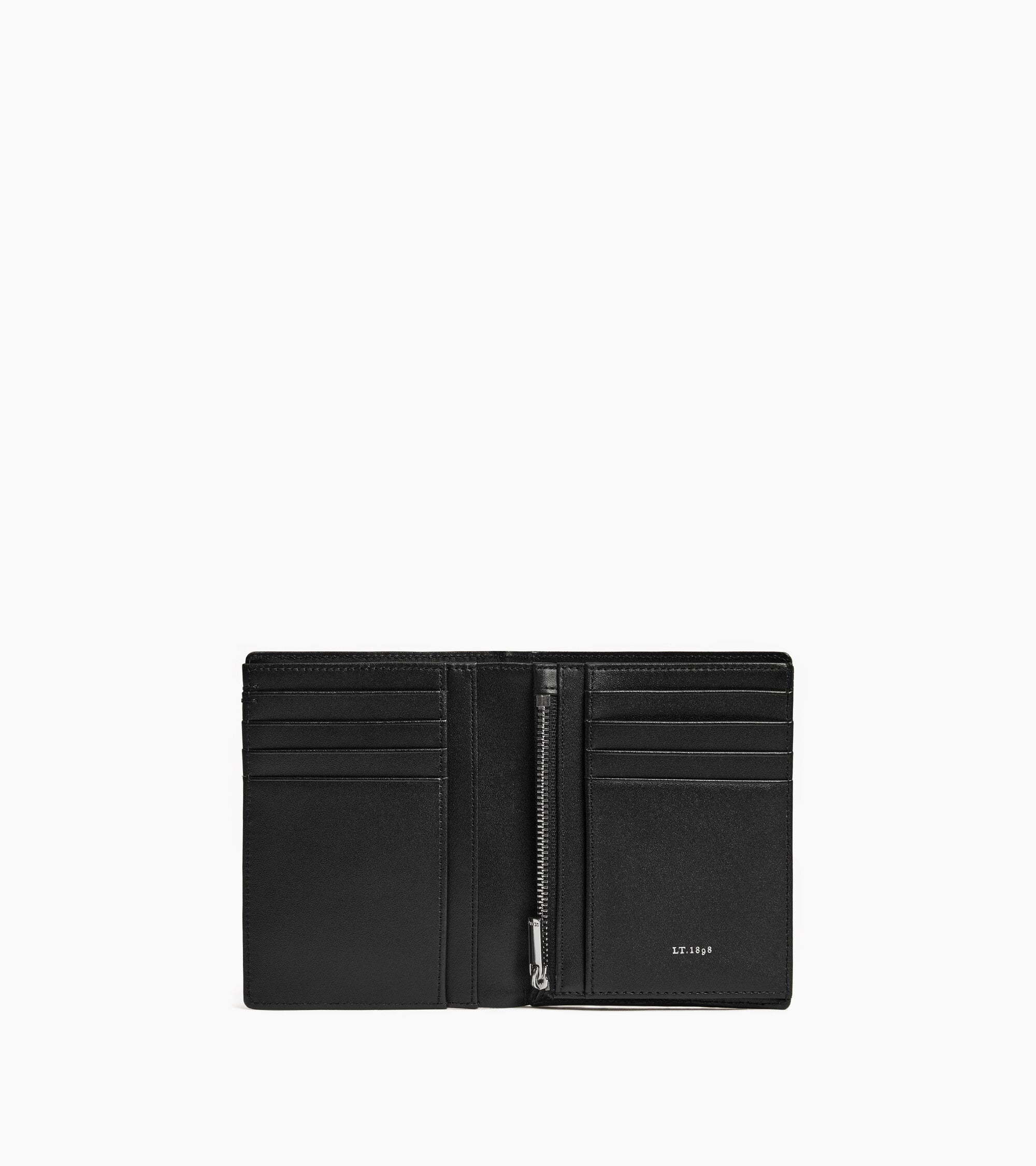 Brieftasche im Hochformat mit Reißverschluss Lucien aus Leder mit T-Signatur