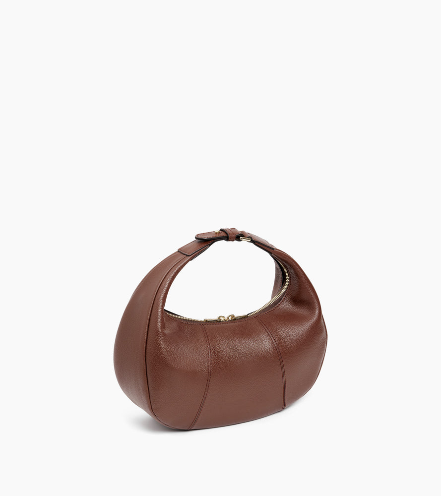 Small Hobo Bag in grained leather