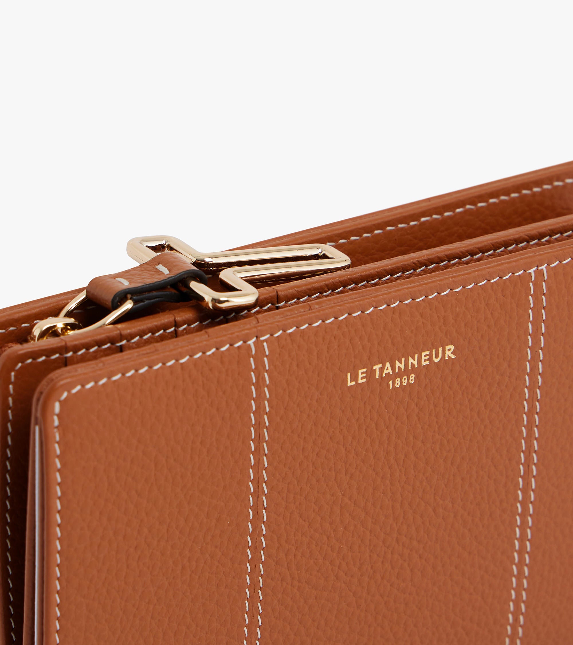 Cartera mediana modelo Juliette de cuero granulado