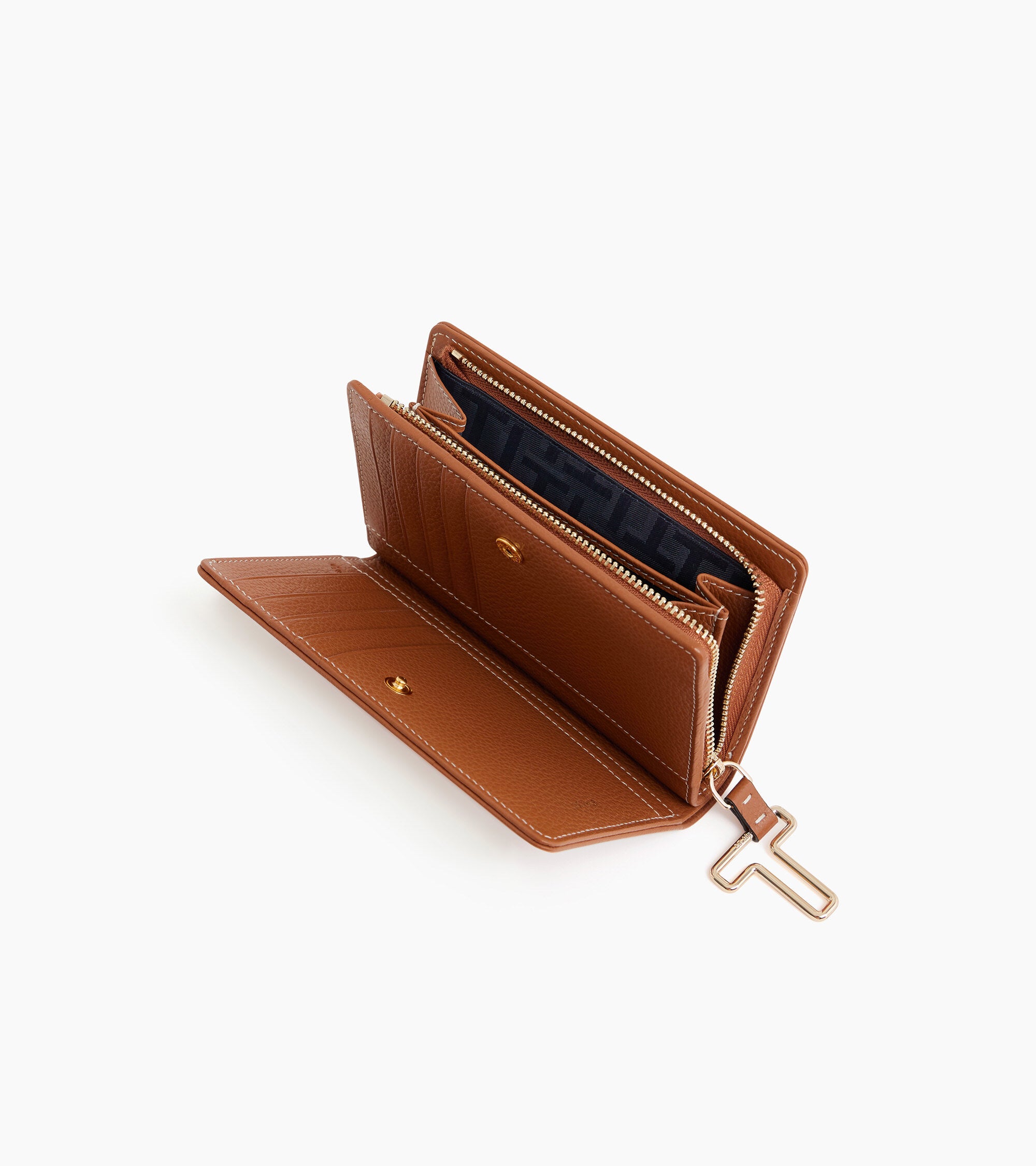 Cartera mediana modelo Juliette de cuero granulado
