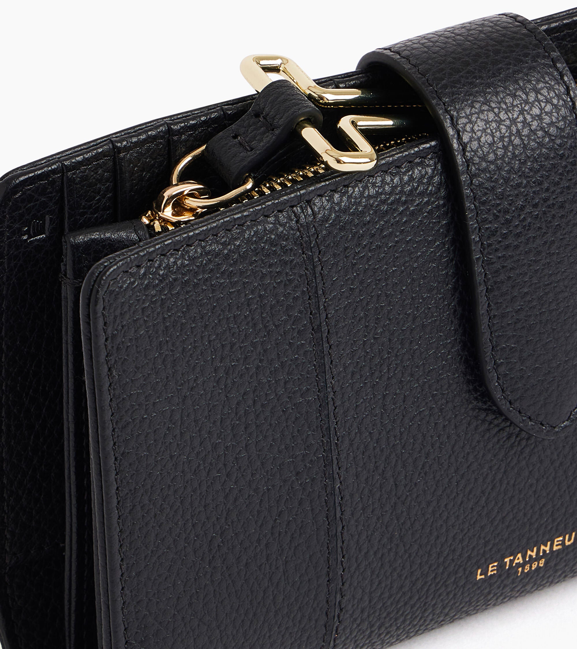Billetera con bolsillo para monedas Juliette en cuero graneado