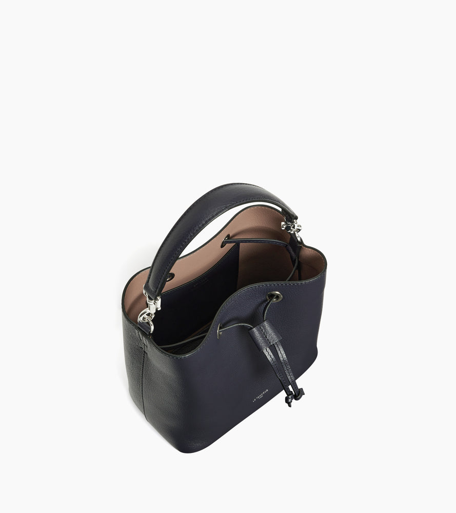 Sac seau Louise en cuir grainé