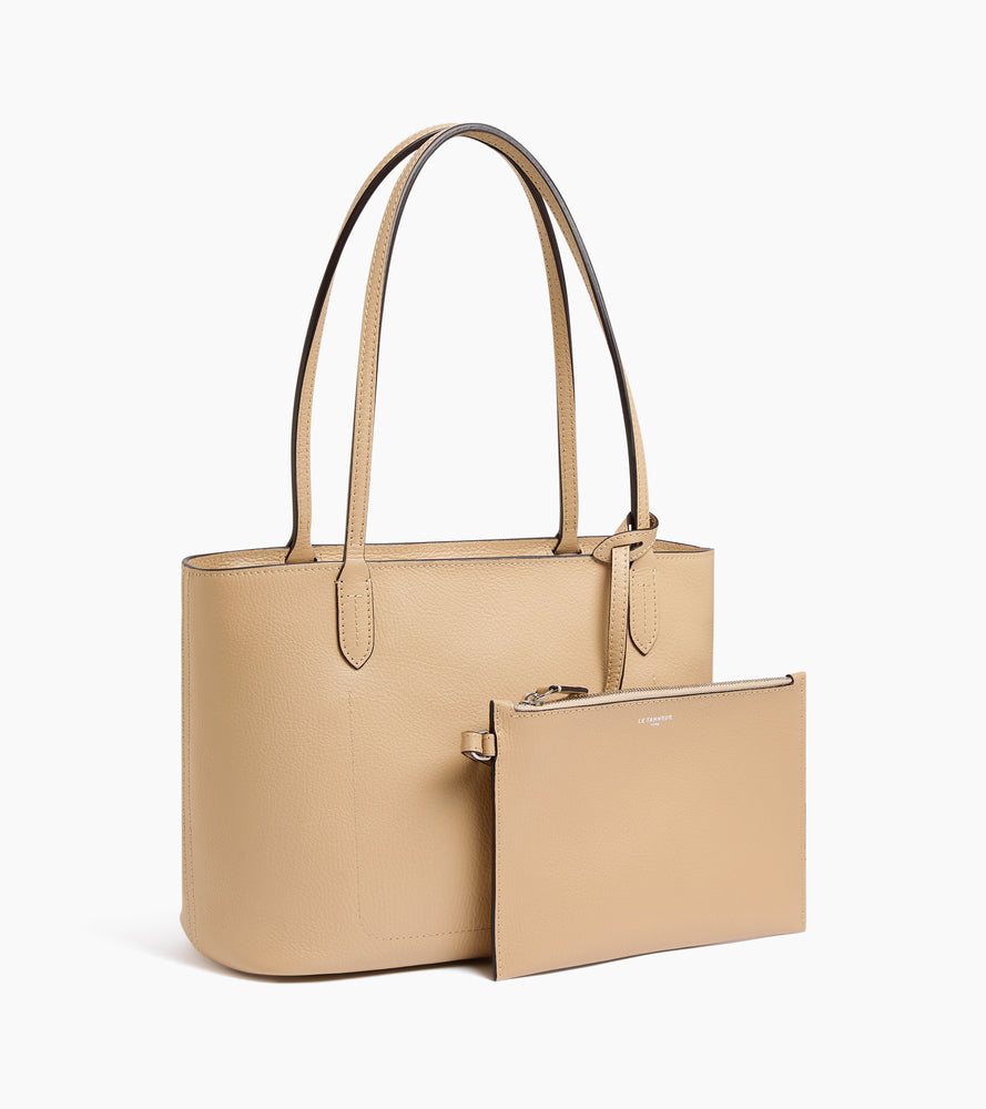 Petit sac cabas Louise en cuir grainé