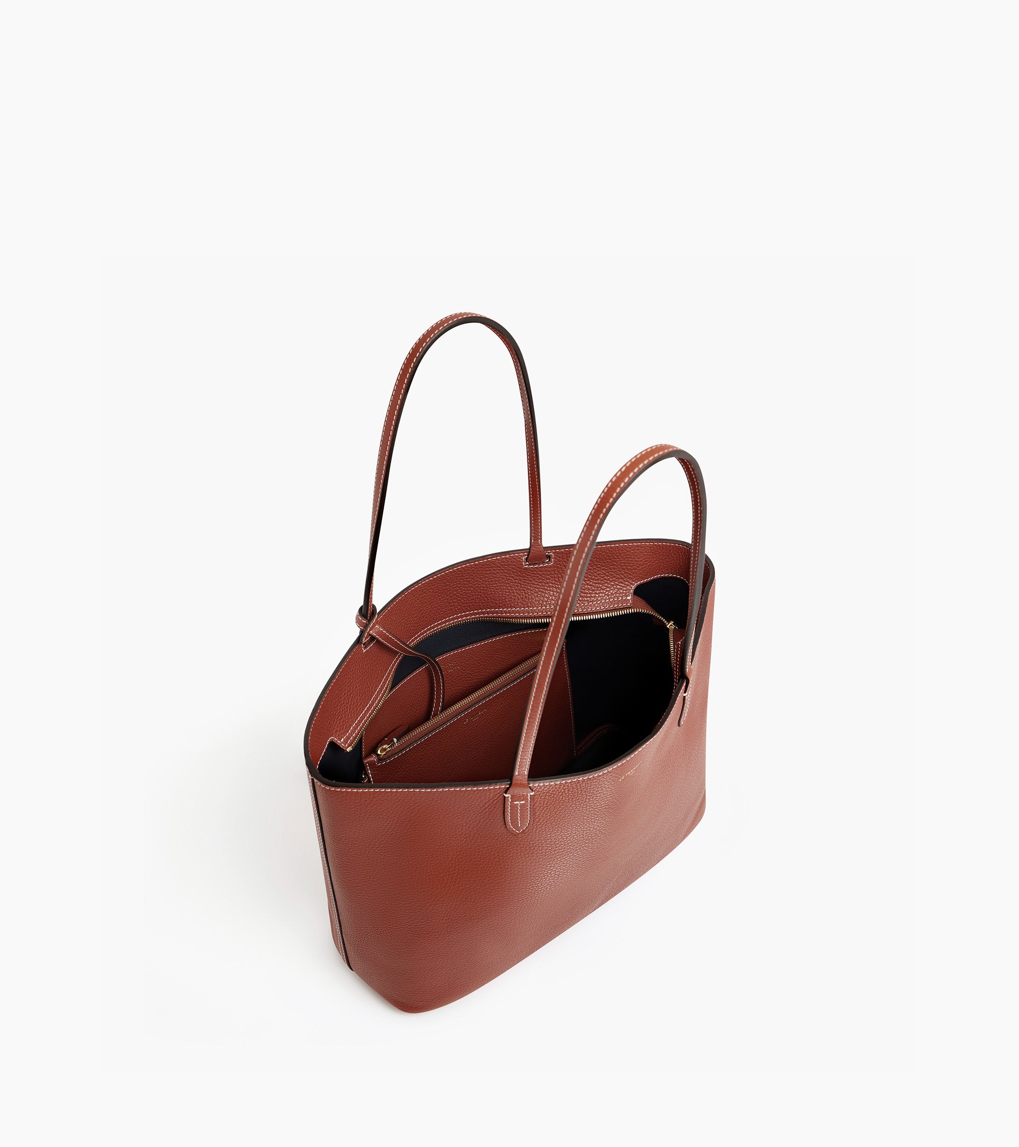 Bolso capazo grande Louise de piel texturizada