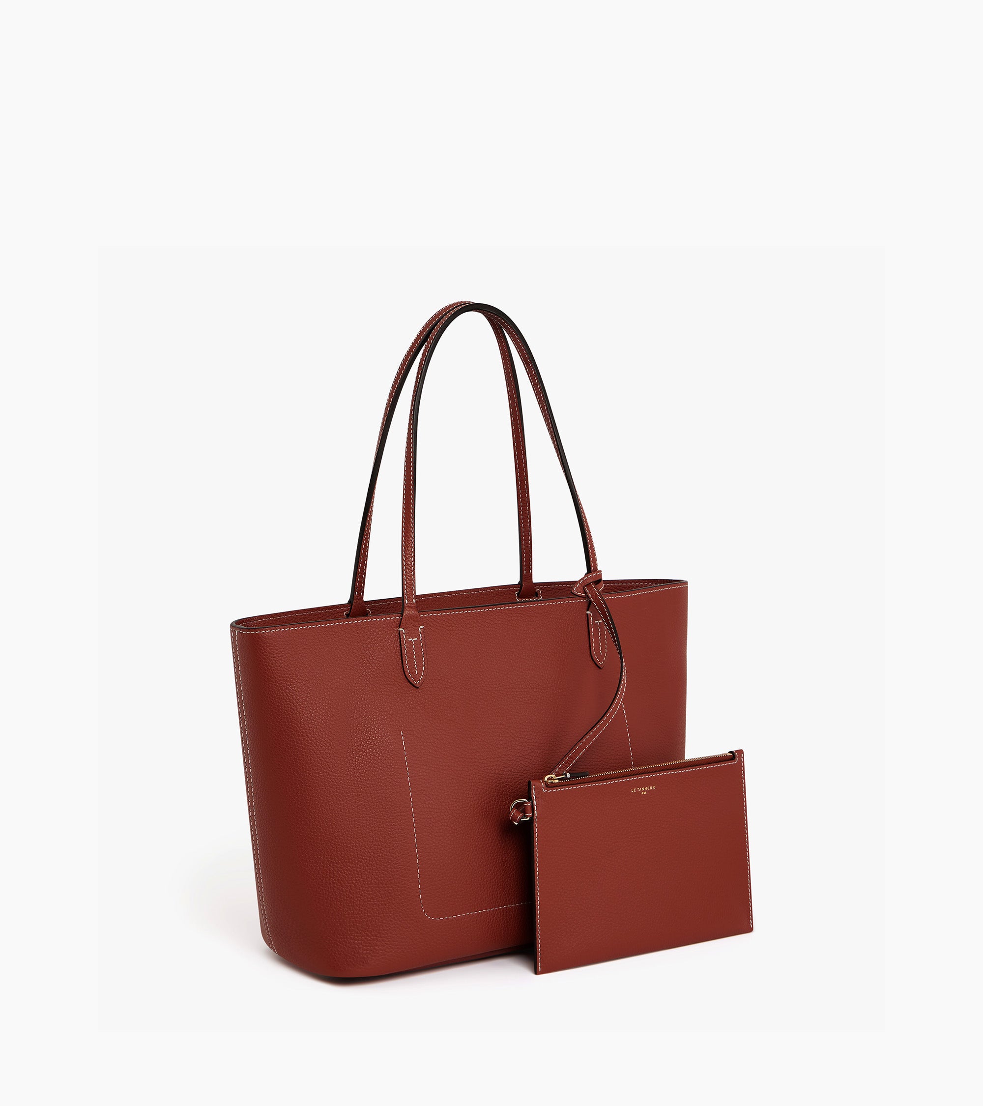 Bolso capazo grande Louise de piel texturizada