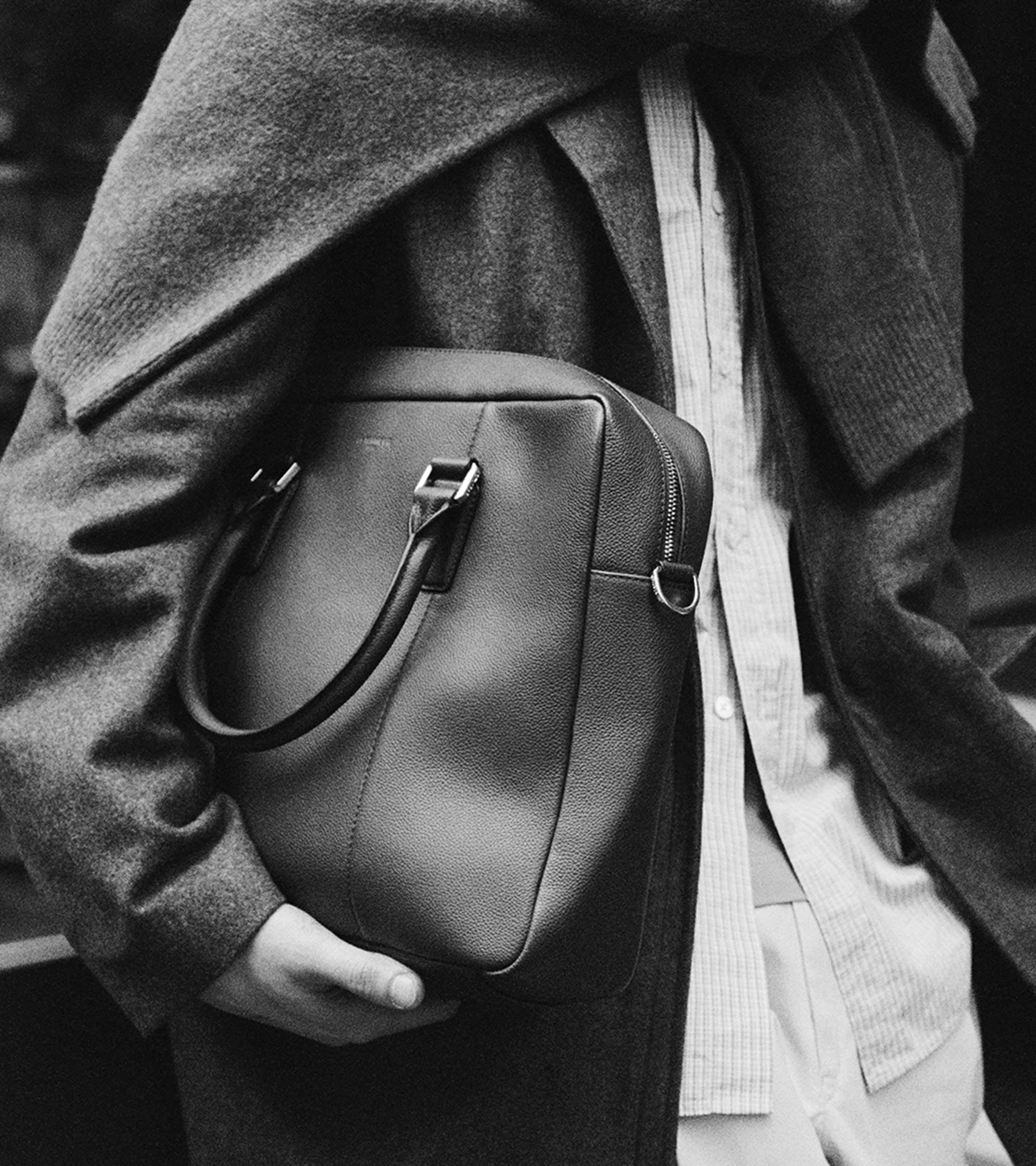 Porte documents 15" Marceau en cuir grainé moyen modèle