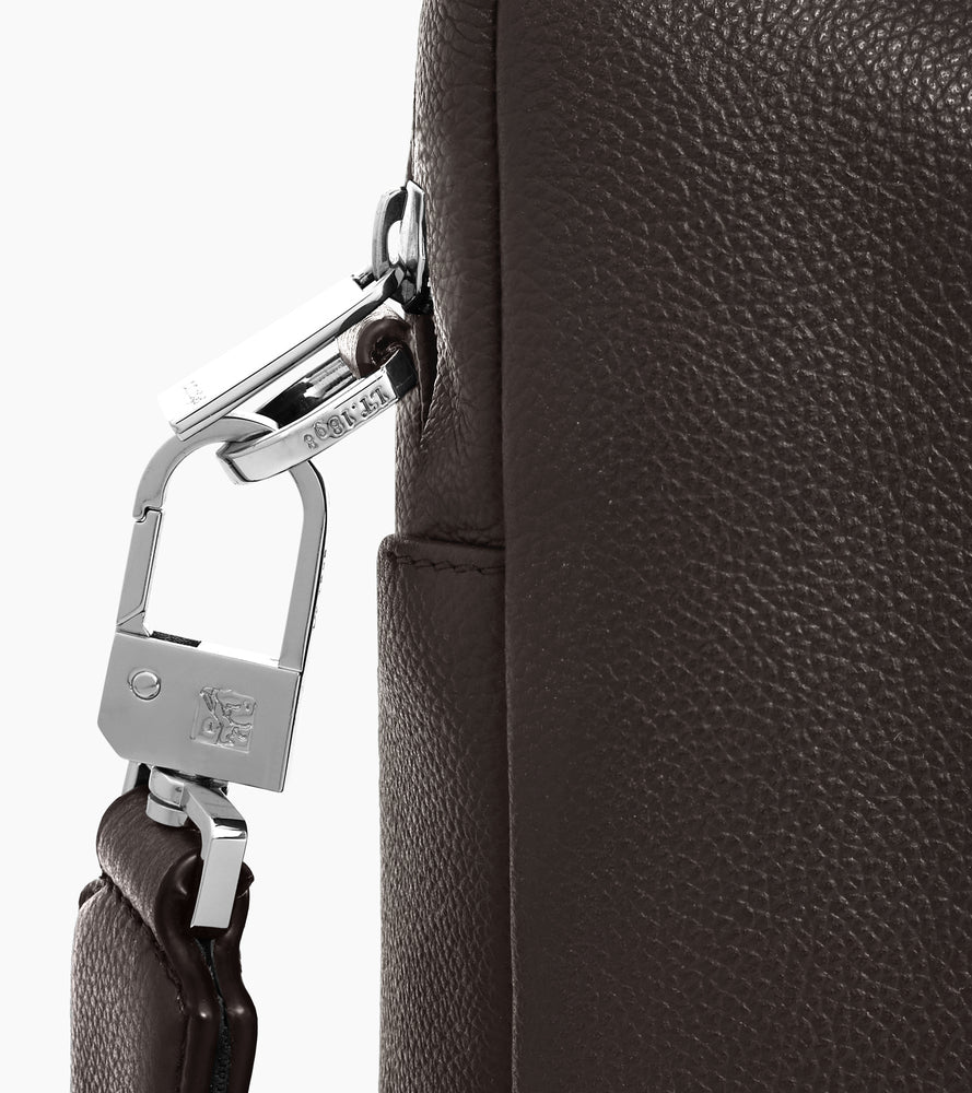 Maletín pequeño de 14" Marceau de cuero granulado