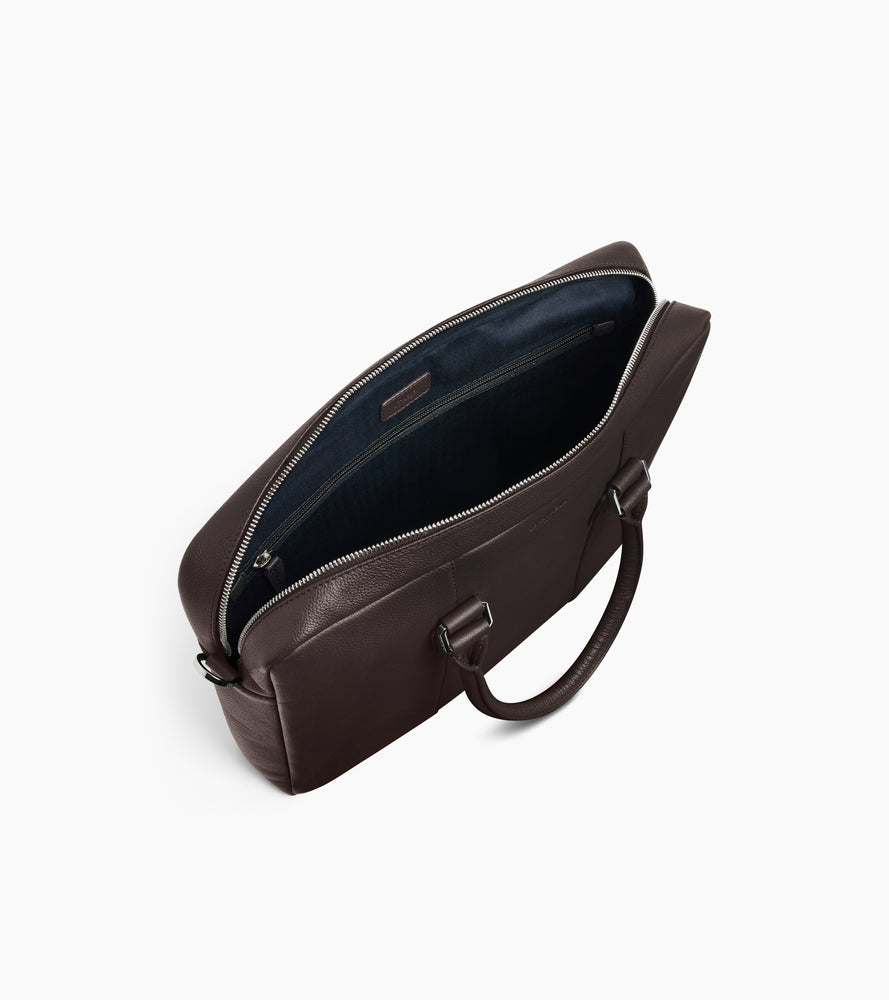 Maletín pequeño de 14" Marceau de cuero granulado