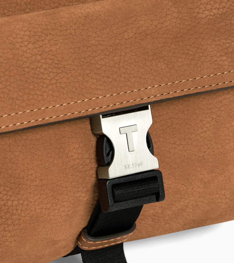 Petit sac bandoulière Maurice en cuir nubuck grainé