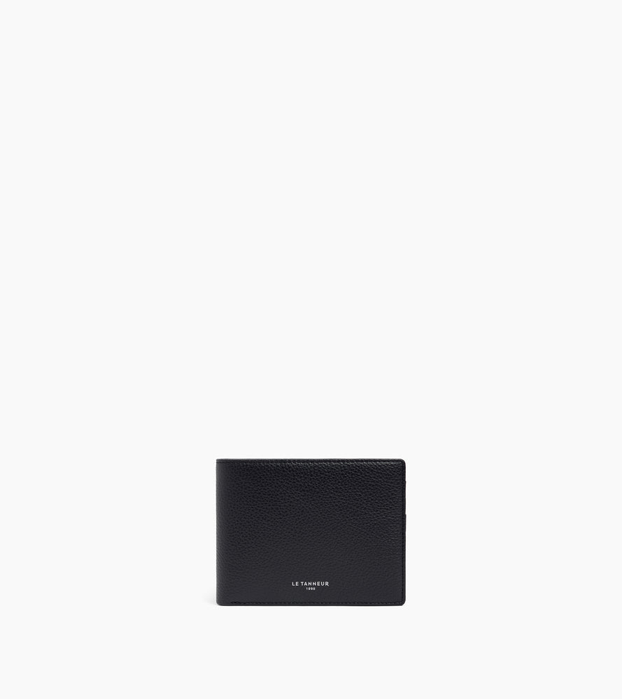 Portefeuille zippé horizontal Emile en cuir grainé