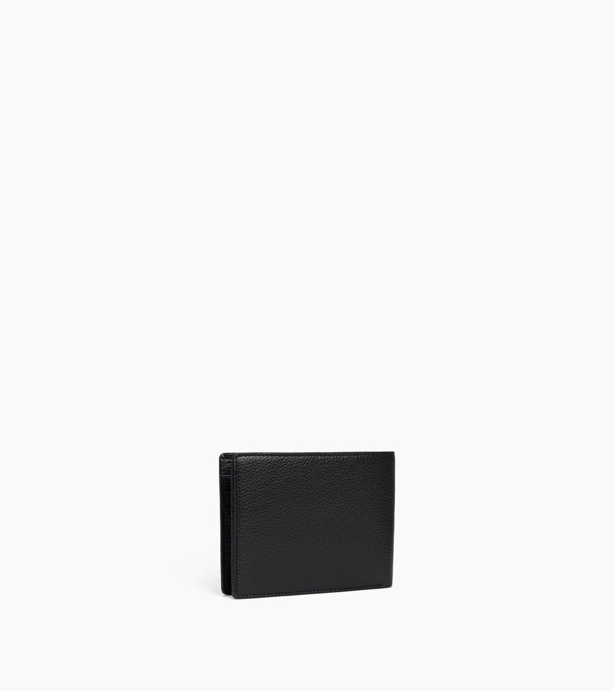 Portefeuille zippé horizontal Emile en cuir grainé