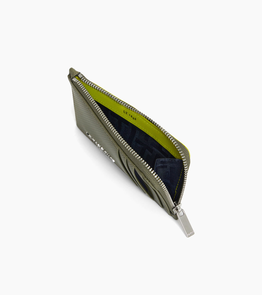 Emile L-zip card holder in signature T leather