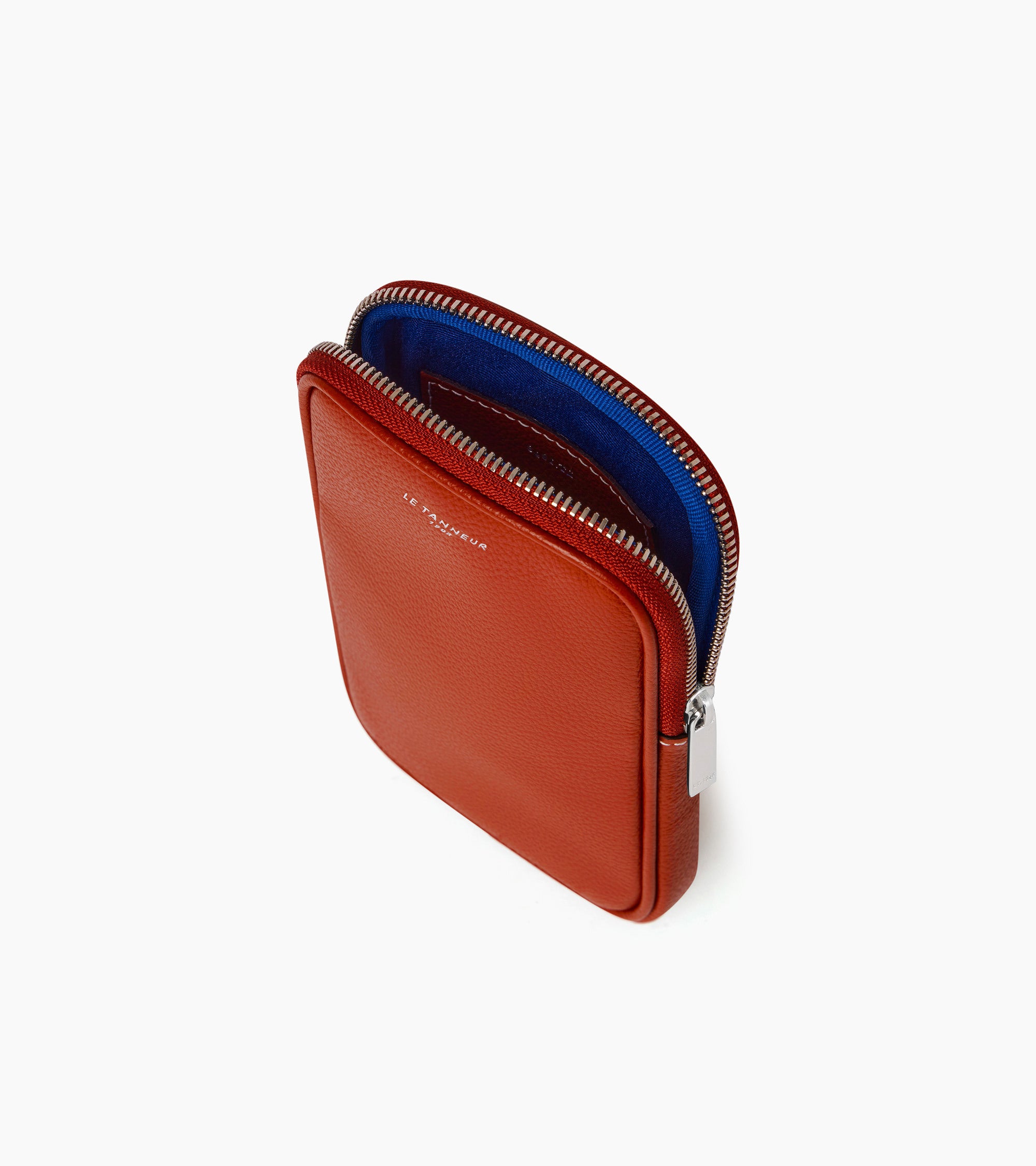 Emile phone case in pebbled leather