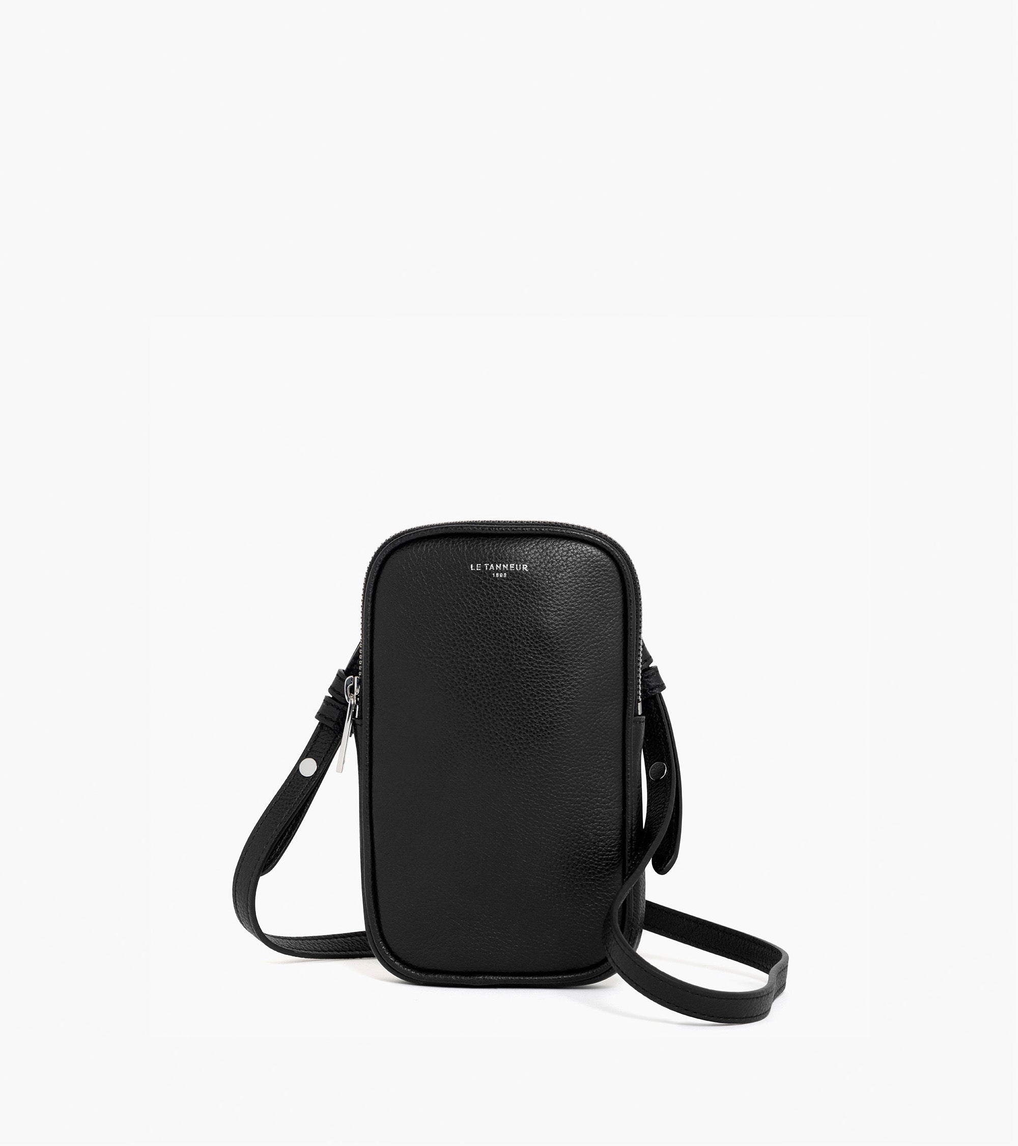 Emile phone case in pebbled leather