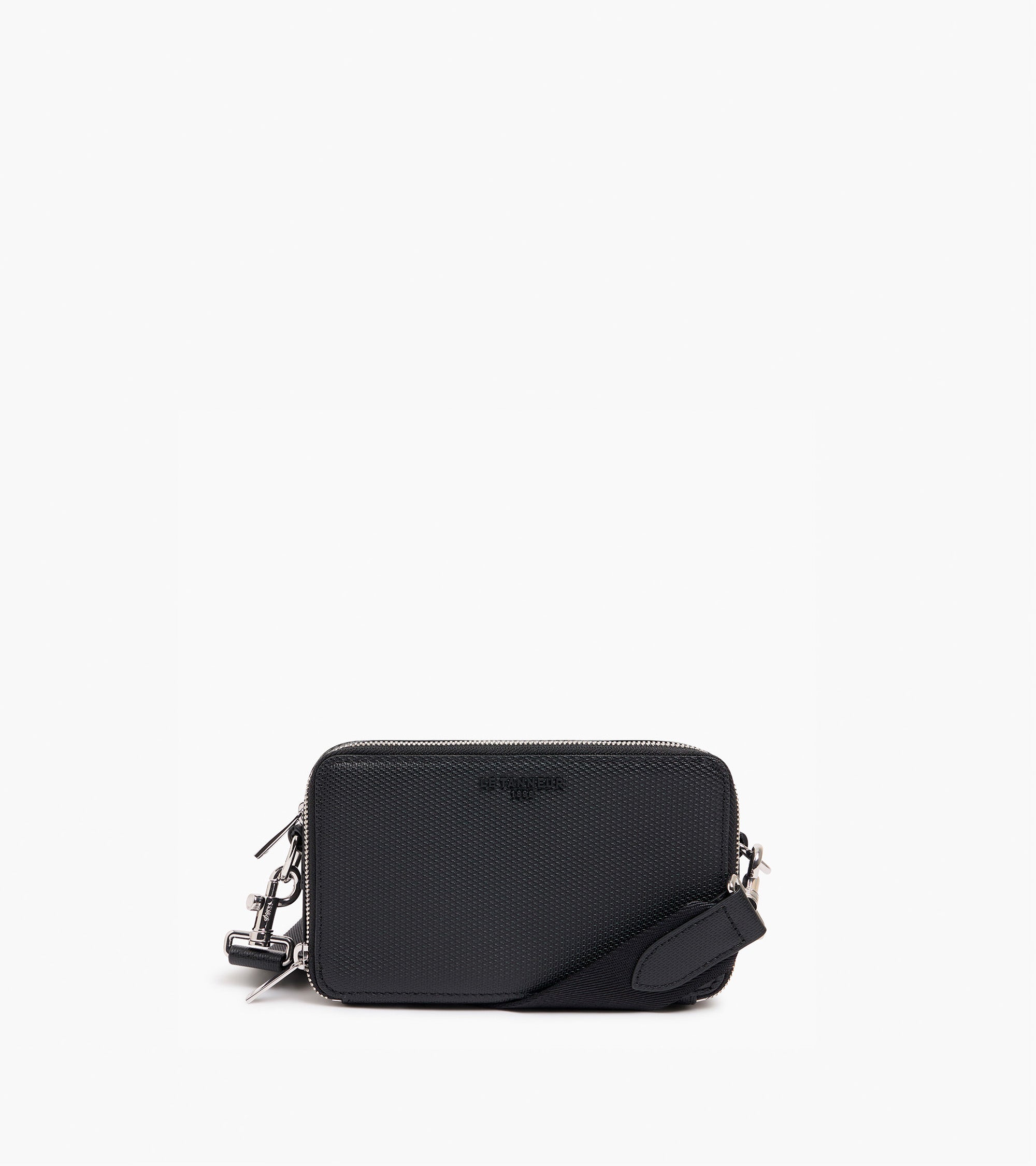 Pequeño bolso de 2 compartimentos Emile en cuero con firma T.