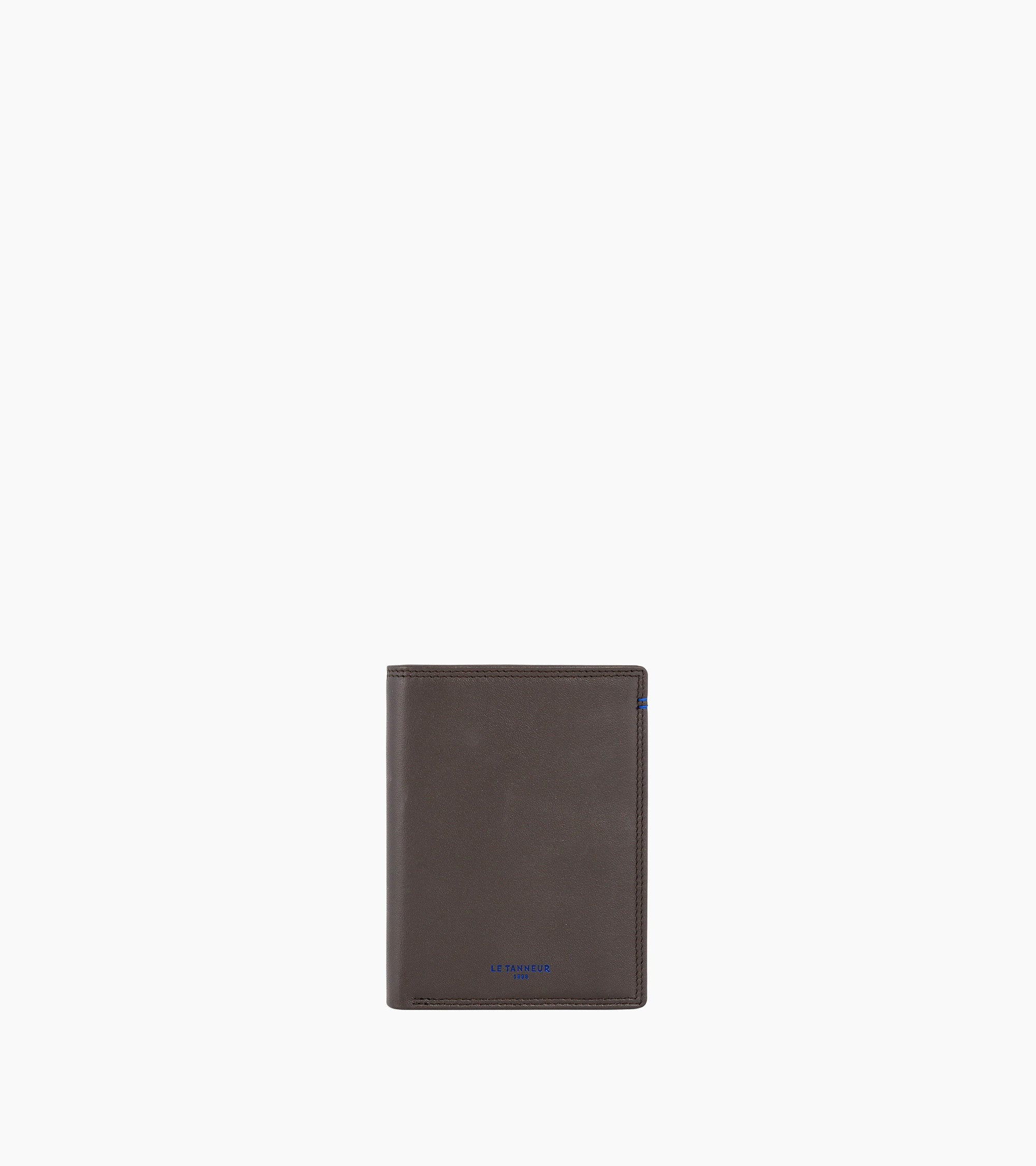 Cartera vertical mediana con cremallera de 2 secciones Martin de piel lisa
