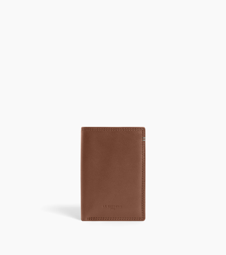 Porte cartes vertical Martin en cuir lisse