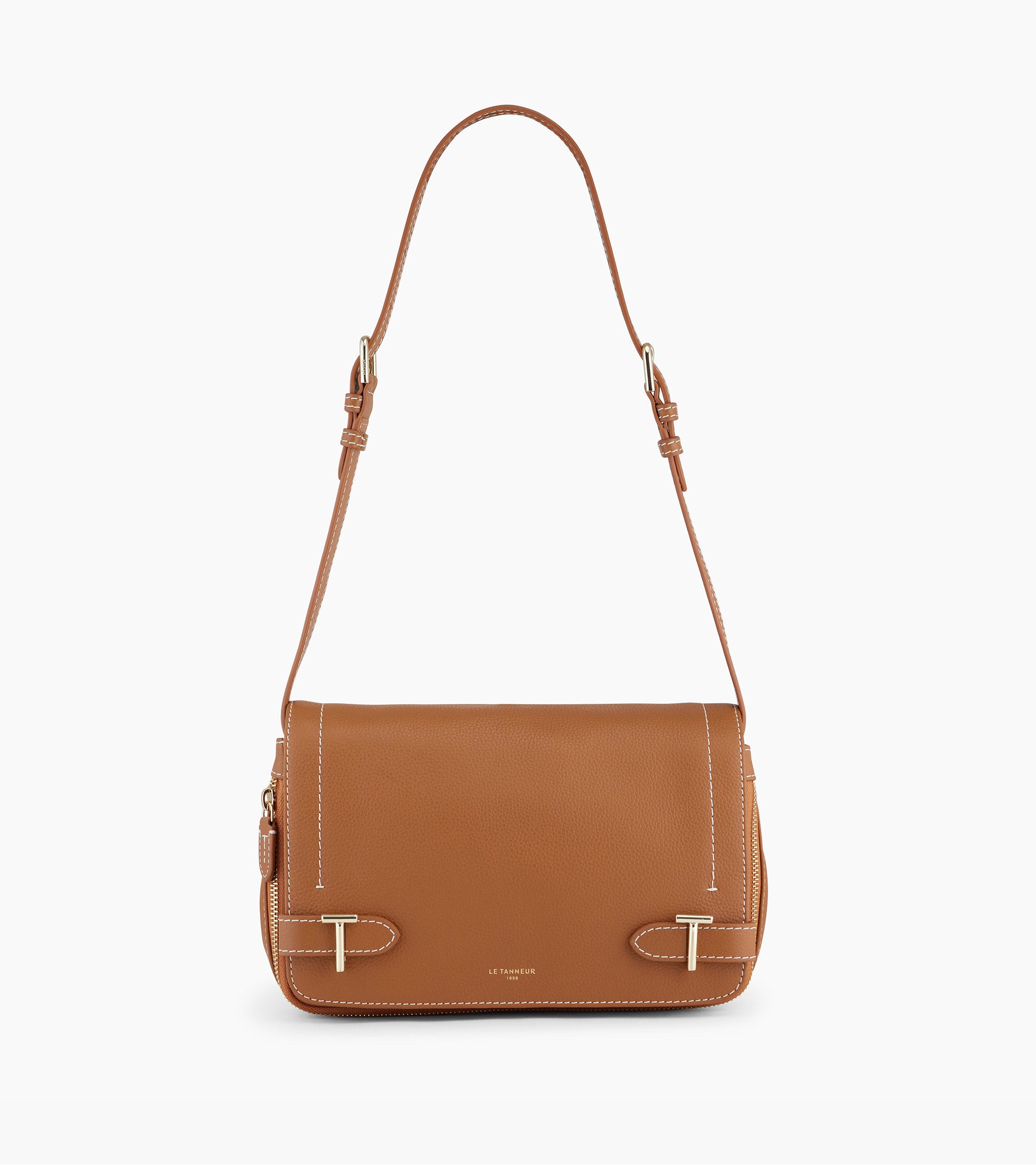 Bolso bandolera pequeño Simone de piel texturizada