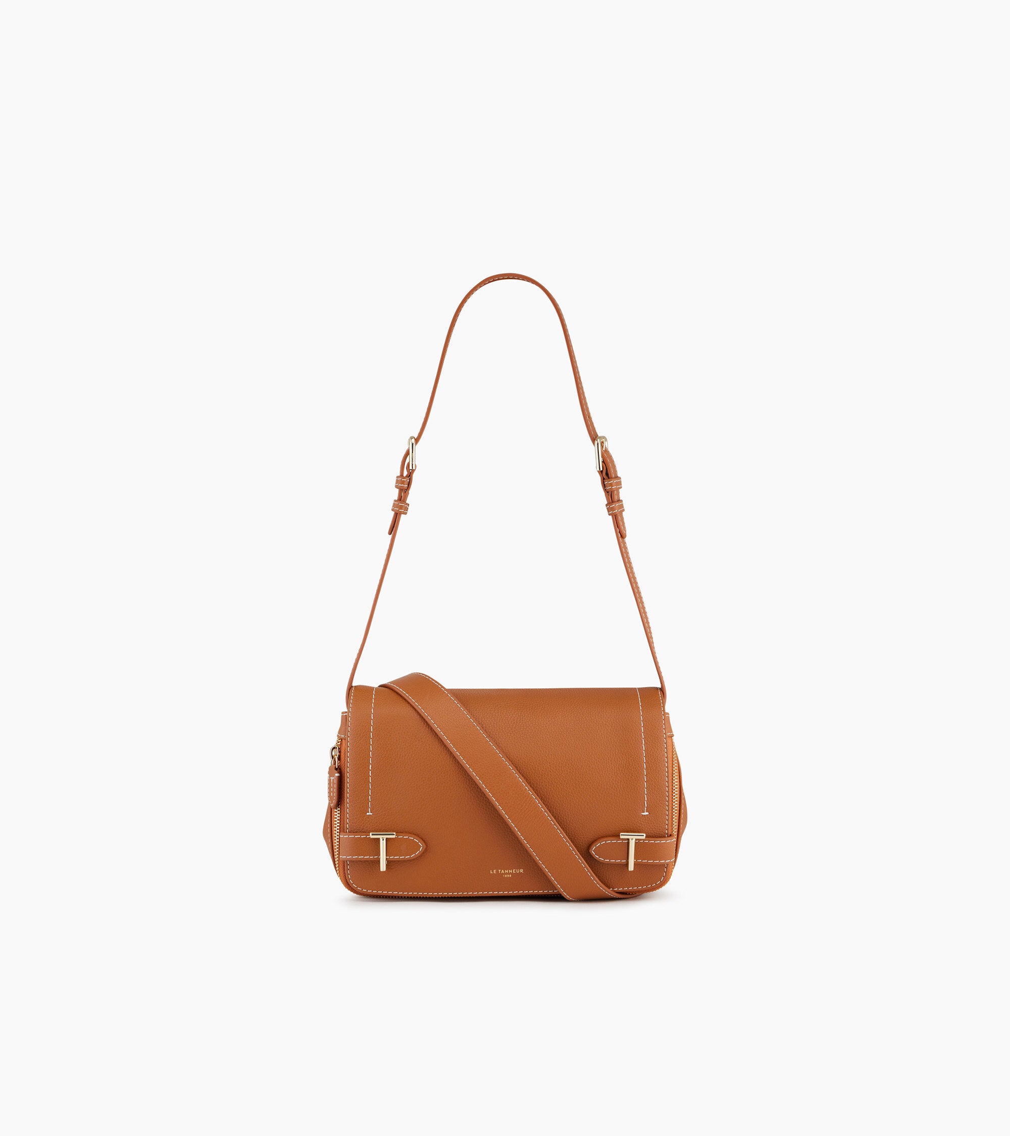 Bolso bandolera pequeño Simone de piel texturizada