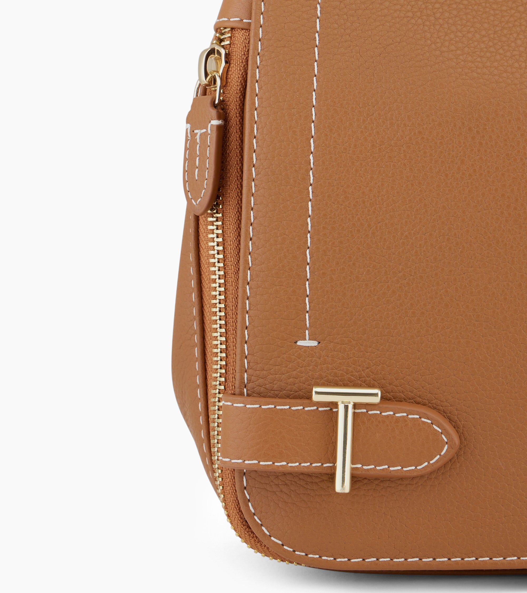 Bolso bandolera mediano Simone de piel texturizada.