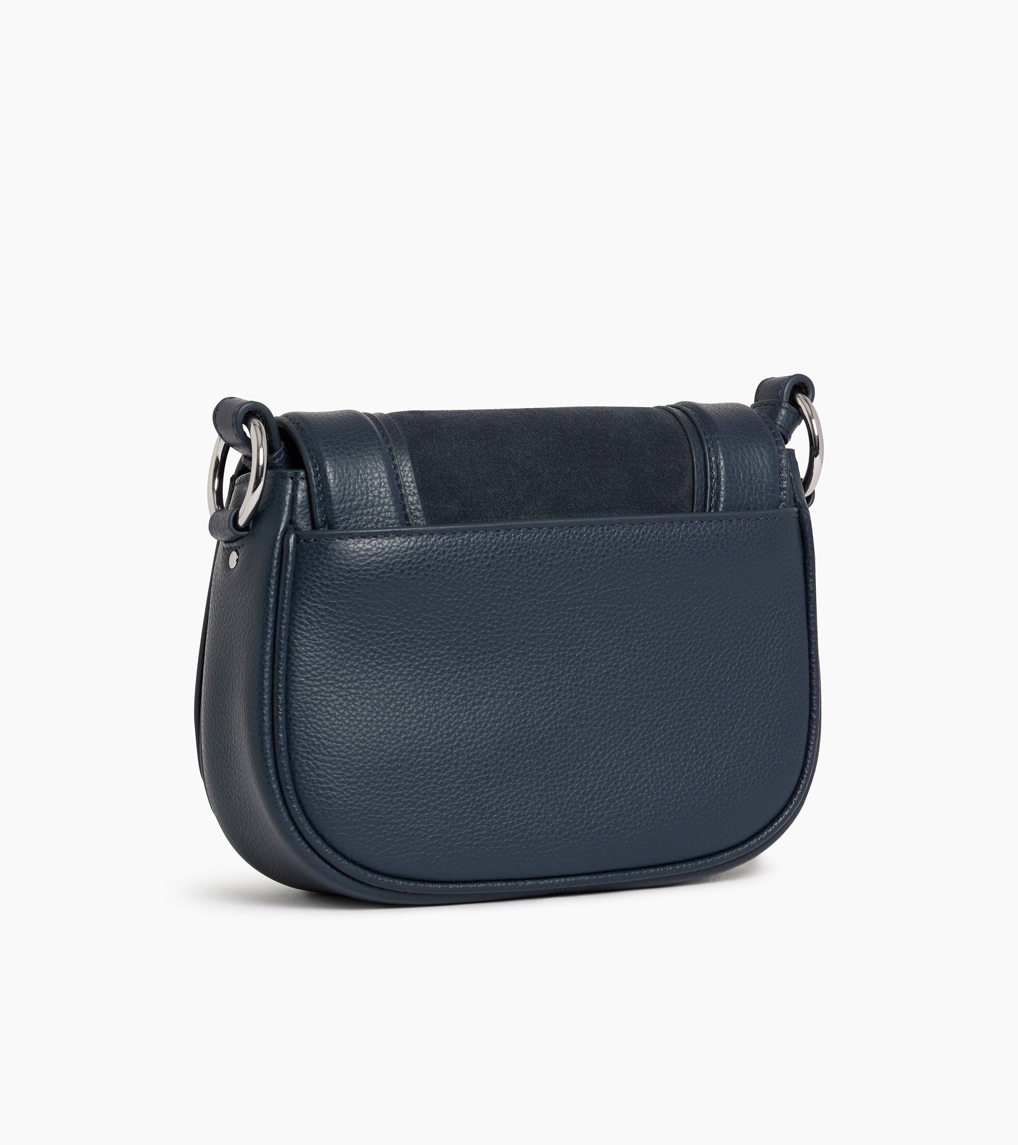 Bolso bandolera pequeño Ella de piel texturizada y nobuk