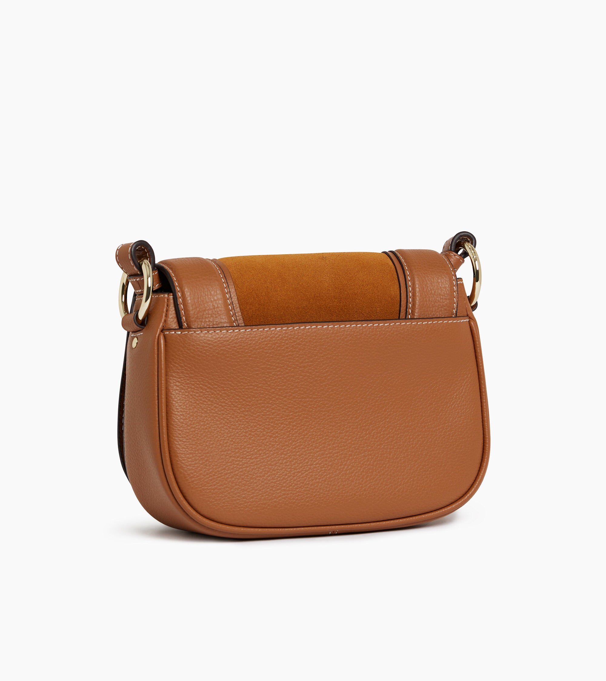Bolso bandolera pequeño Ella de piel texturizada y nobuk
