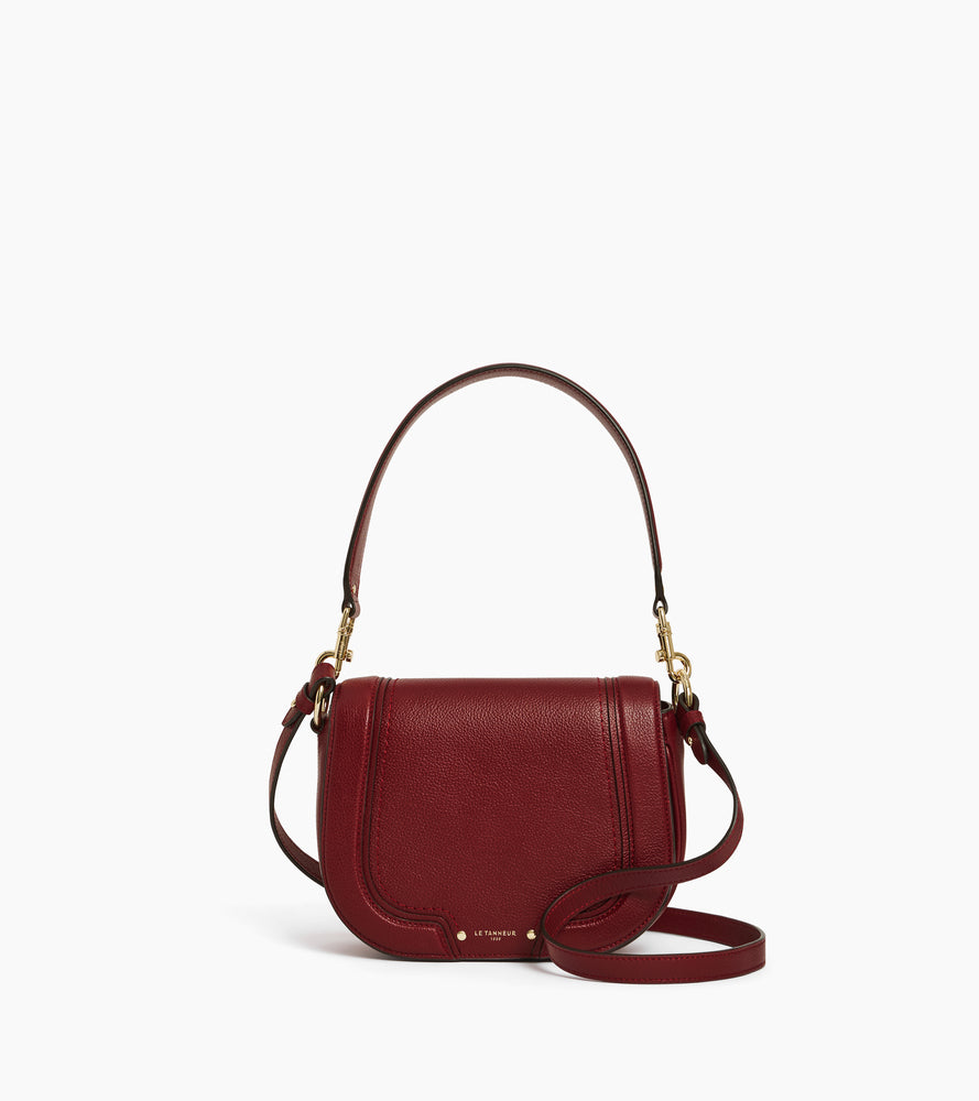 Sac bandoulière moyen modèle Ella en cuir grainé