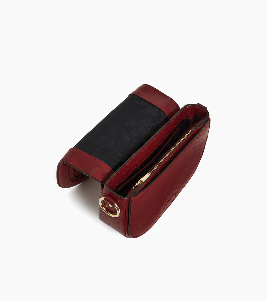 Sac bandoulière moyen modèle Ella en cuir grainé