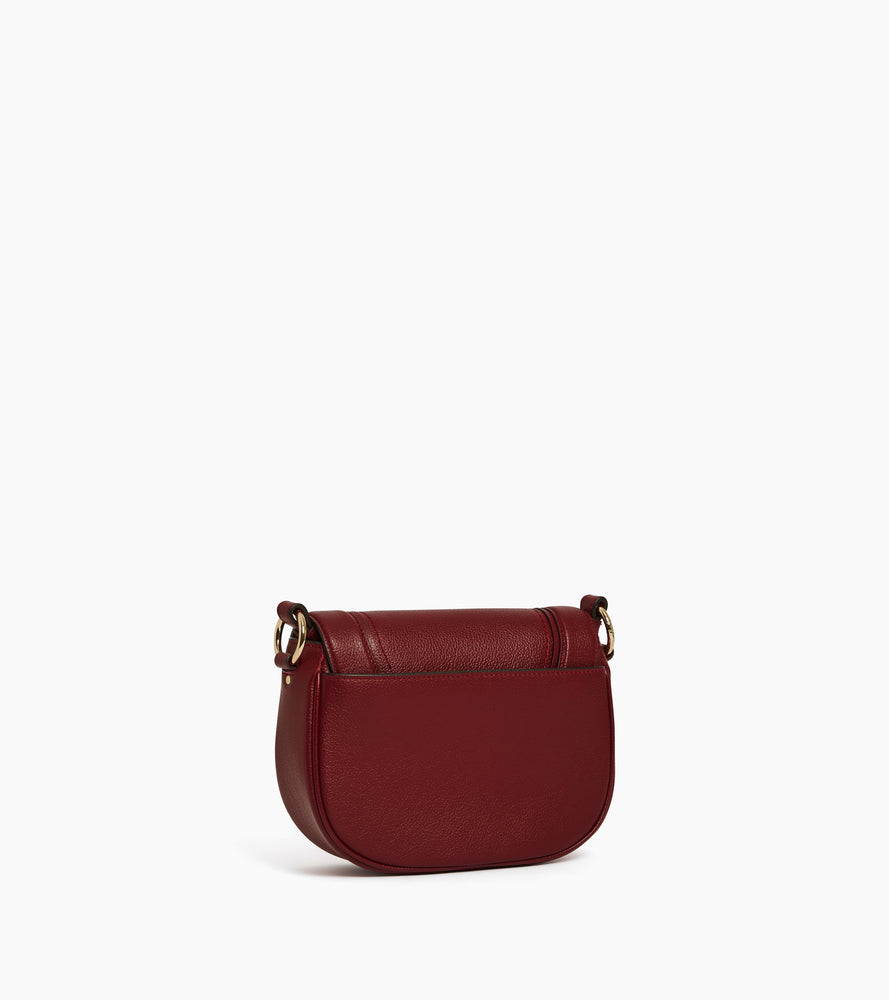 Sac bandoulière moyen modèle Ella en cuir grainé
