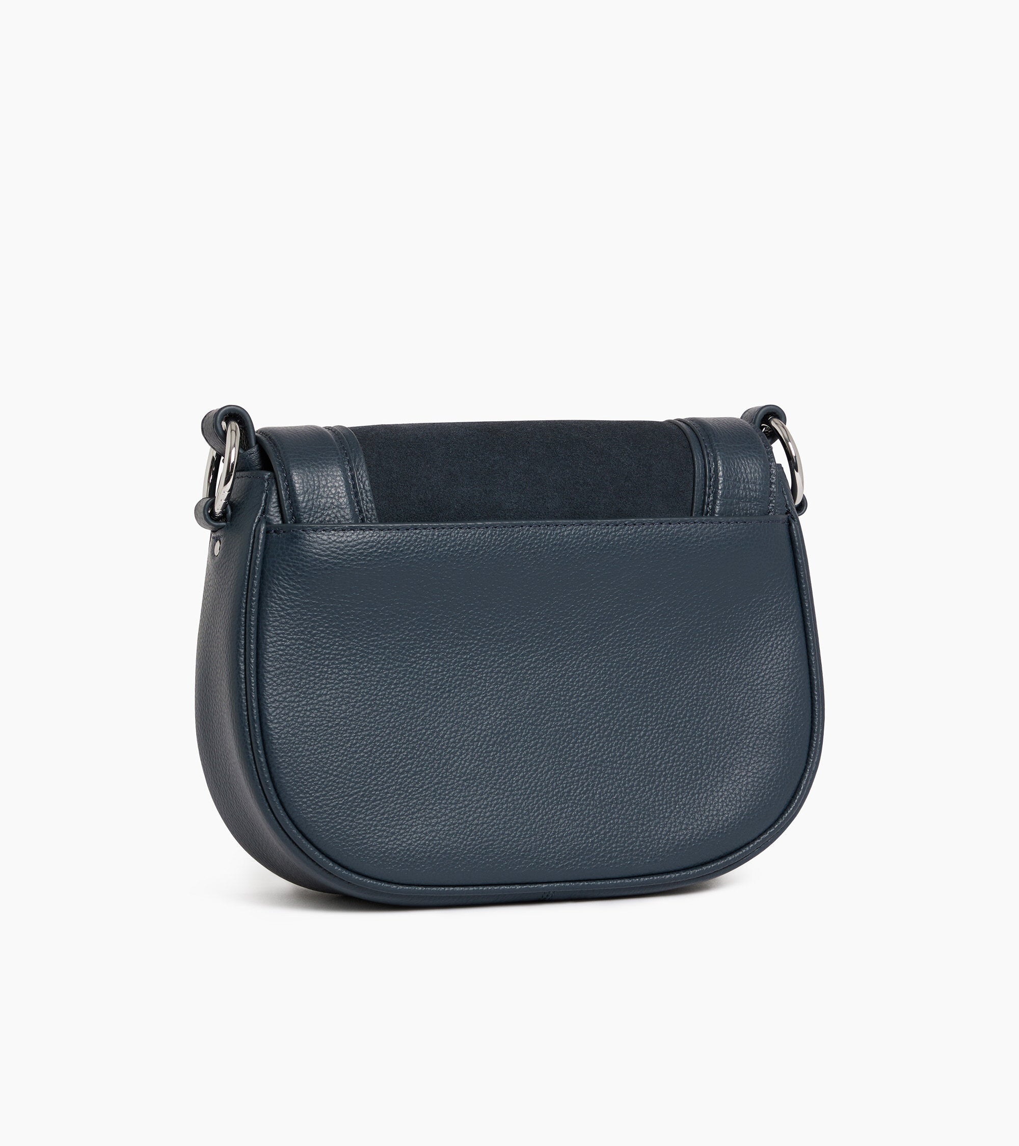Bolso bandolera mediano modelo Ella de piel texturizada y nobuk