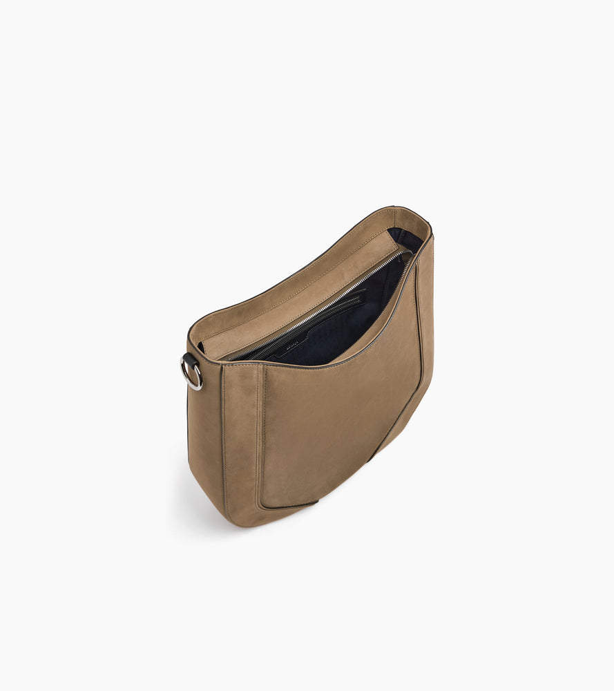 Sac hobo moyen modèle Ella en cuir lisse et nubuck